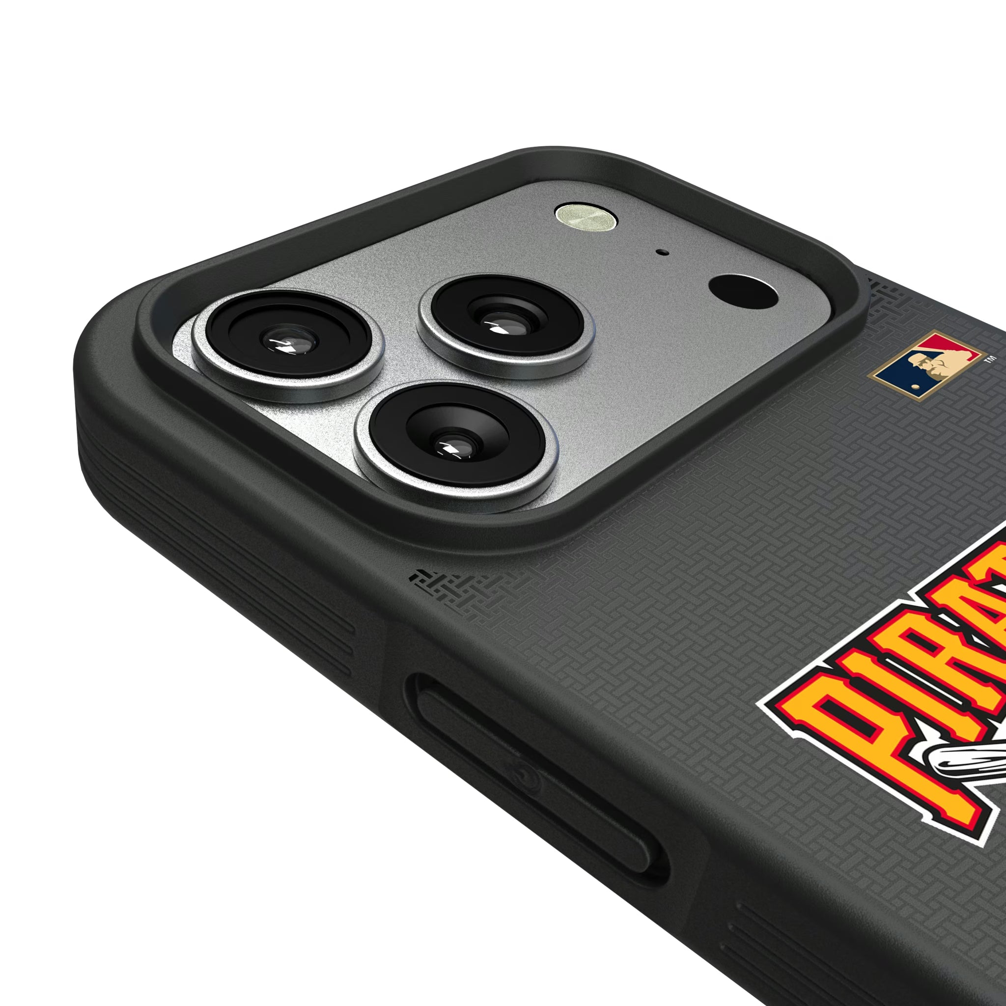 Pittsburgh Pirates 1997-2013 - Cooperstown Collection Linen iPhone Bump Phone Case for Apple iPhone - Detail#Device_iPhone 17 Pro