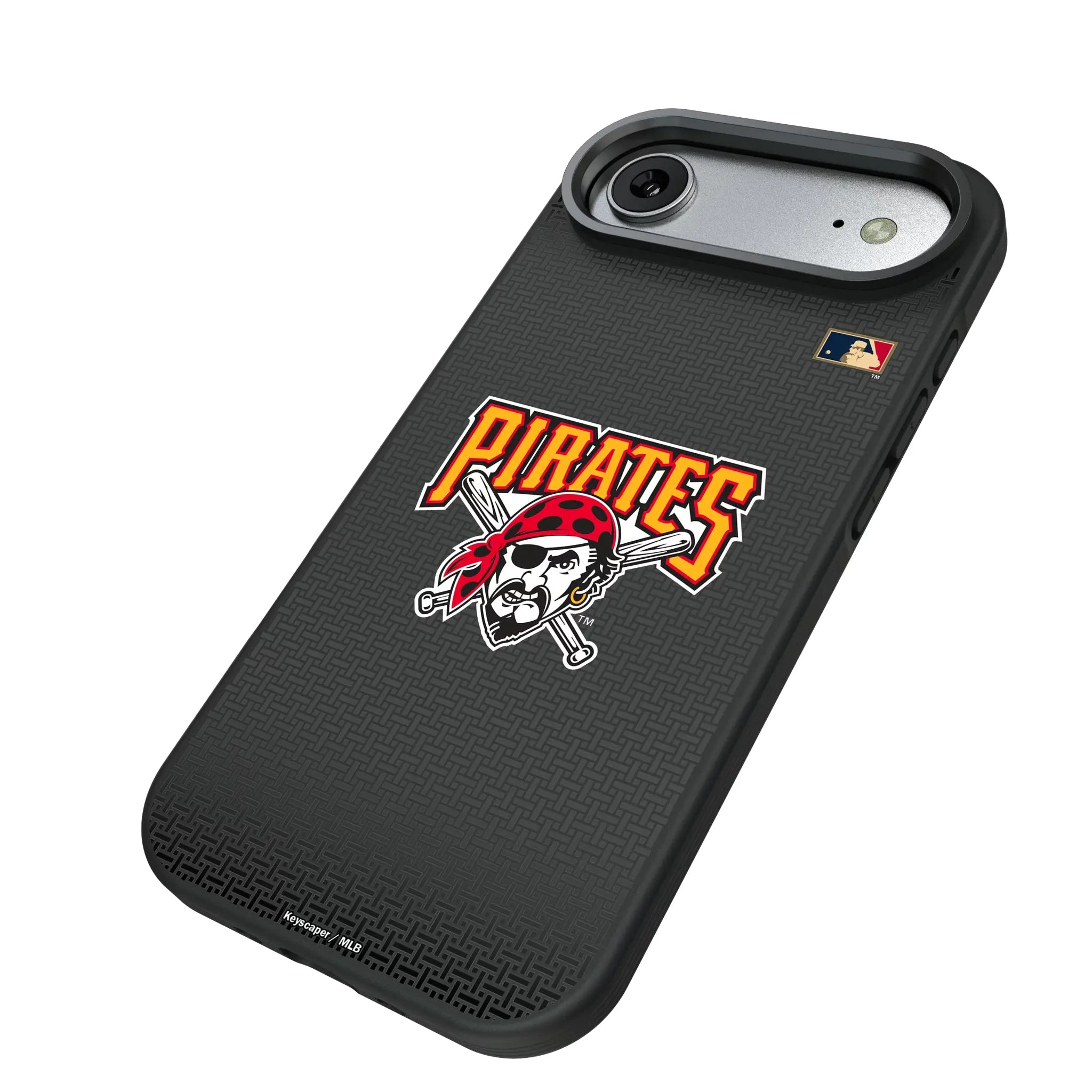Pittsburgh Pirates 1997-2013 - Cooperstown Collection Linen iPhone Bump Phone Case for Apple iPhone - Isometric View#Device_iPhone Air