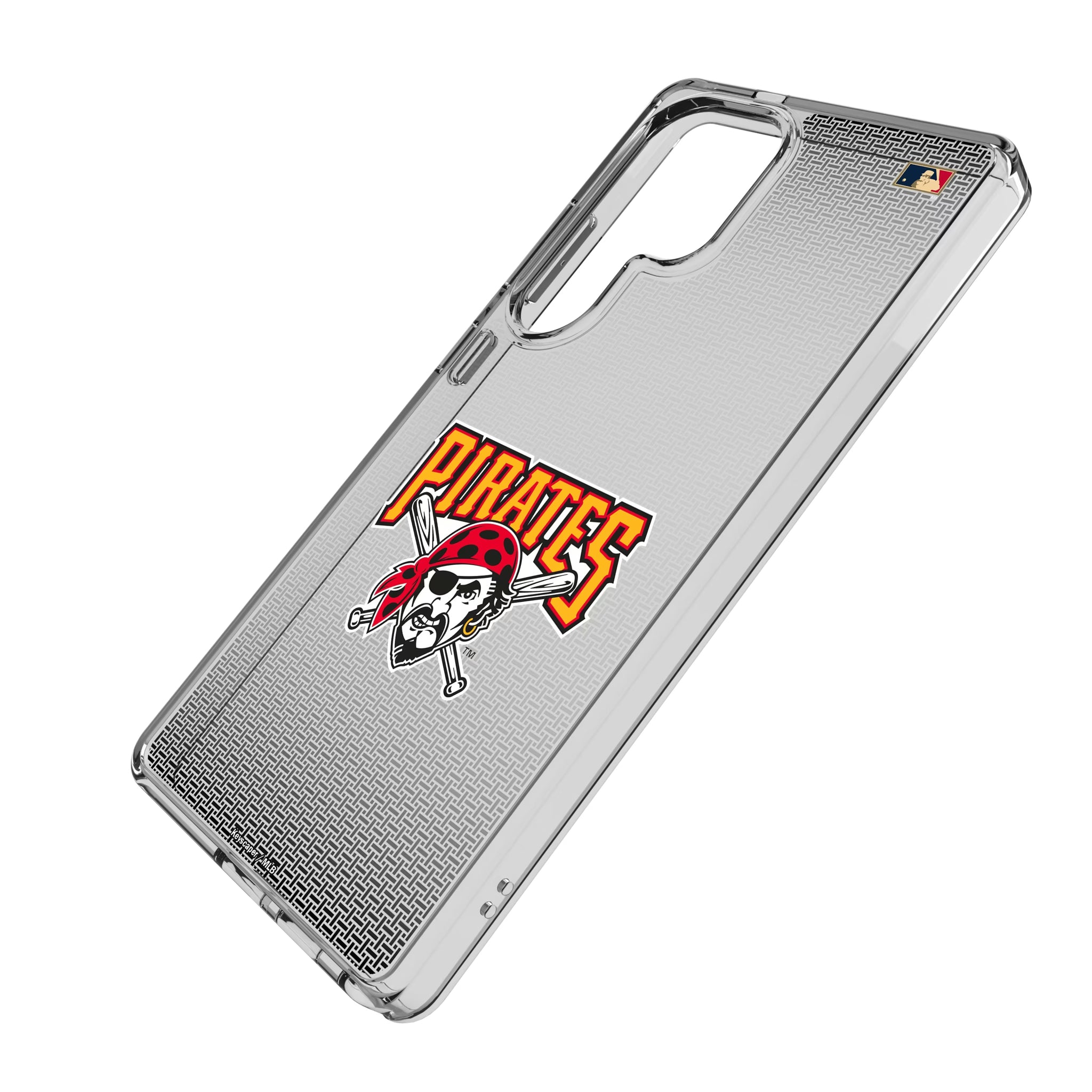 Pittsburgh Pirates 1997-2013 - Cooperstown Collection Linen Galaxy Clear Phone Case for Samsung Galaxy - Isometric View