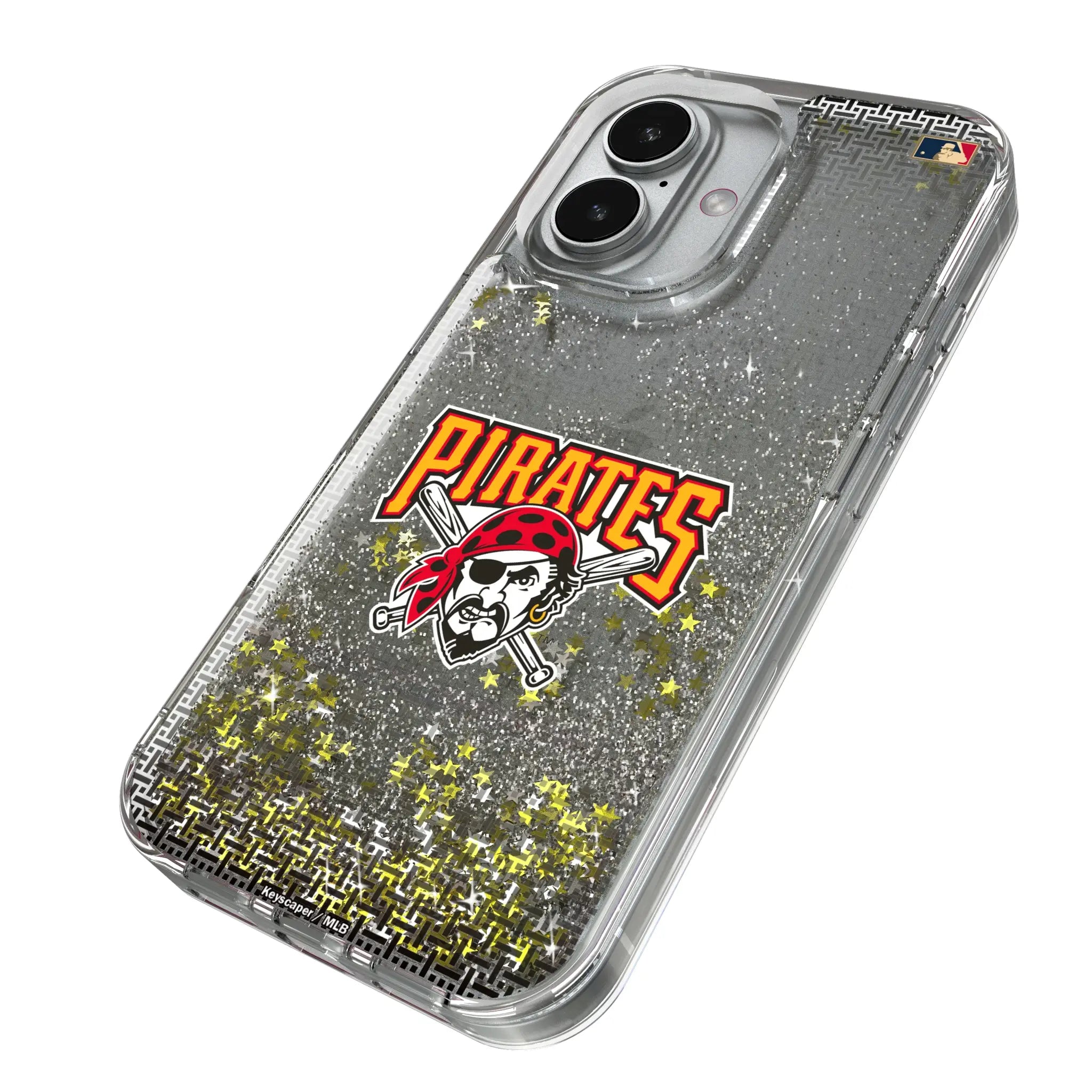 Pittsburgh Pirates 1997-2013 - Cooperstown Collection Linen iPhone Glitter Phone Case for Apple iPhone - Isometric View