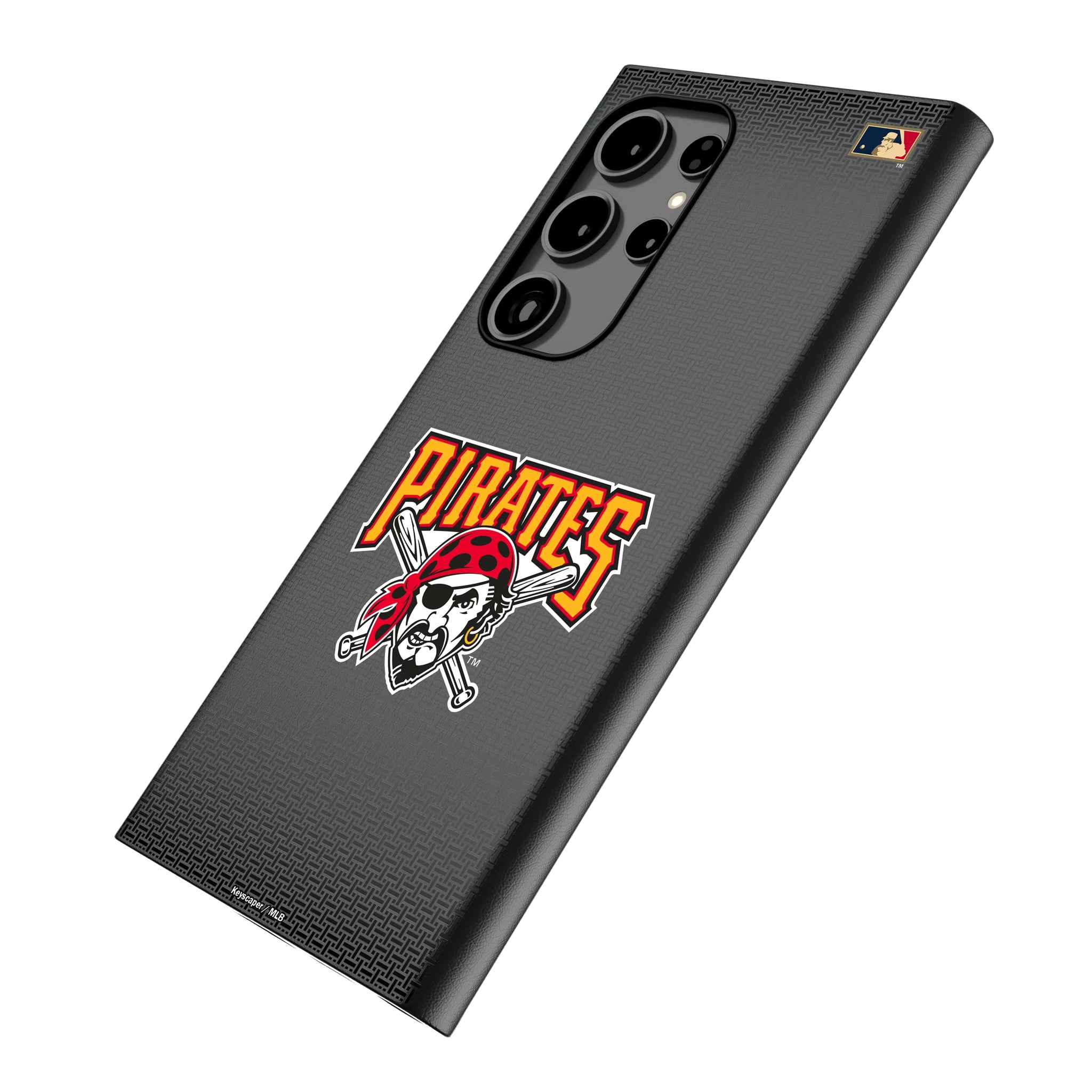 Pittsburgh Pirates 1997-2013 - Cooperstown Collection Linen Galaxy MagSafe Compatible Phone Case for Samsung Galaxy - Isometric View