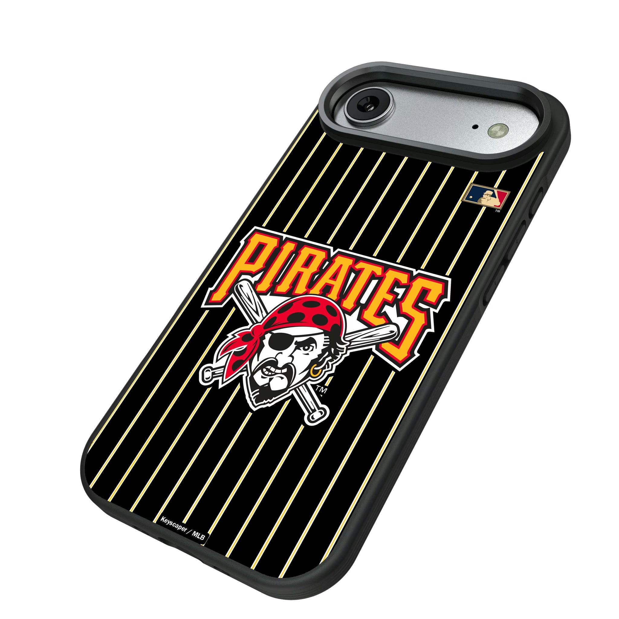 Pittsburgh Pirates 1997-2013 - Cooperstown Collection Pinstripe iPhone Bump Phone Case for Apple iPhone - Isometric View#Device_iPhone Air