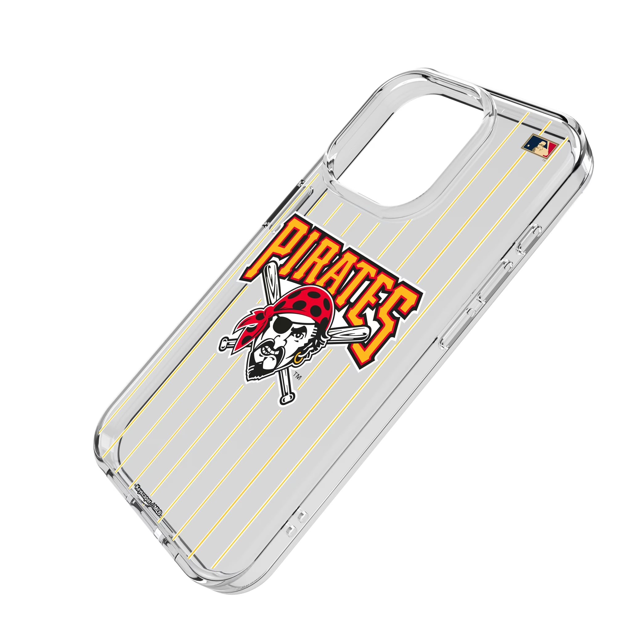 Pittsburgh Pirates 1997-2013 - Cooperstown Collection Pinstripe iPhone Clear Phone Case for Apple iPhone - Isometric View