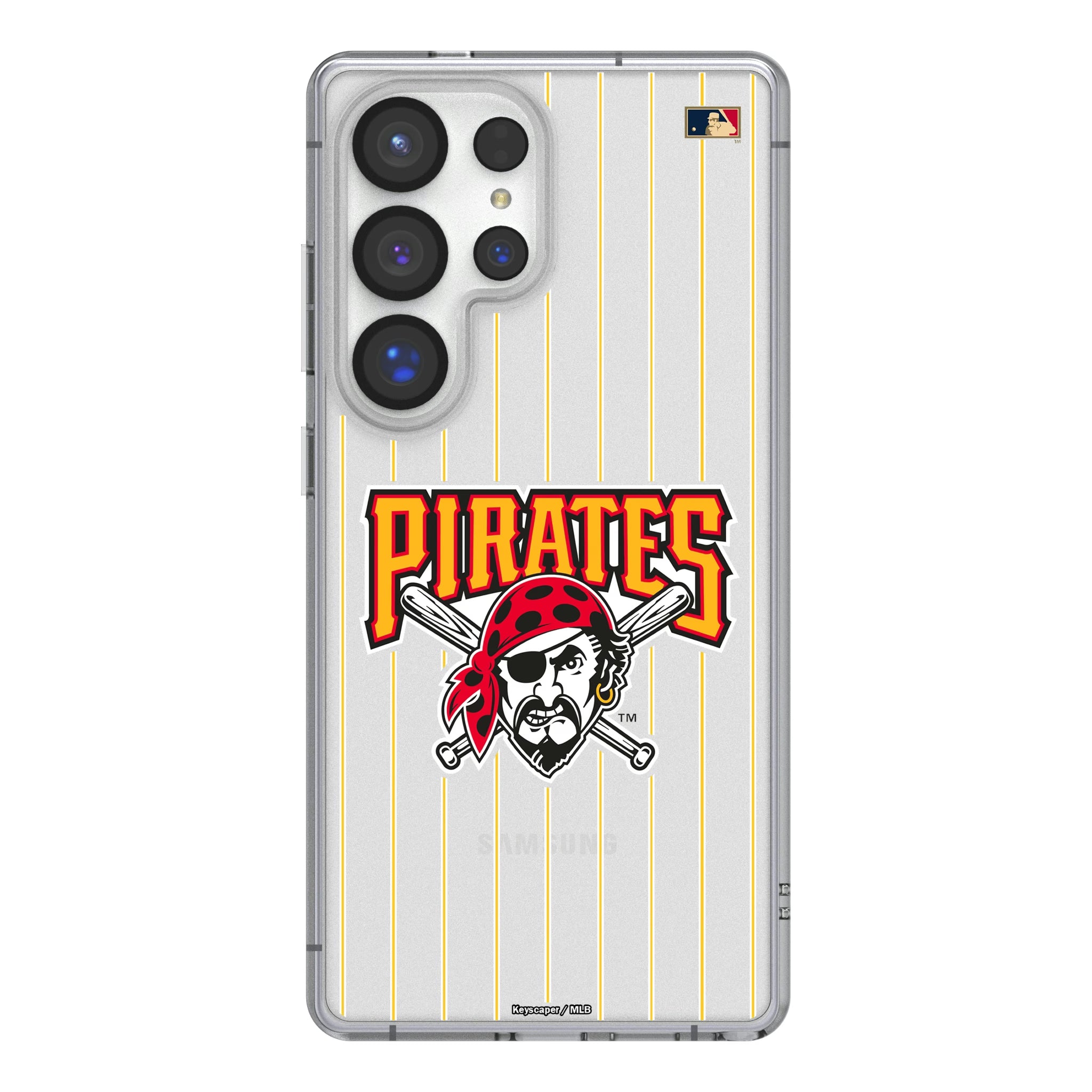 Pittsburgh Pirates 1997-2013 - Cooperstown Collection Pinstripe Galaxy Clear Phone Case for Samsung Galaxy