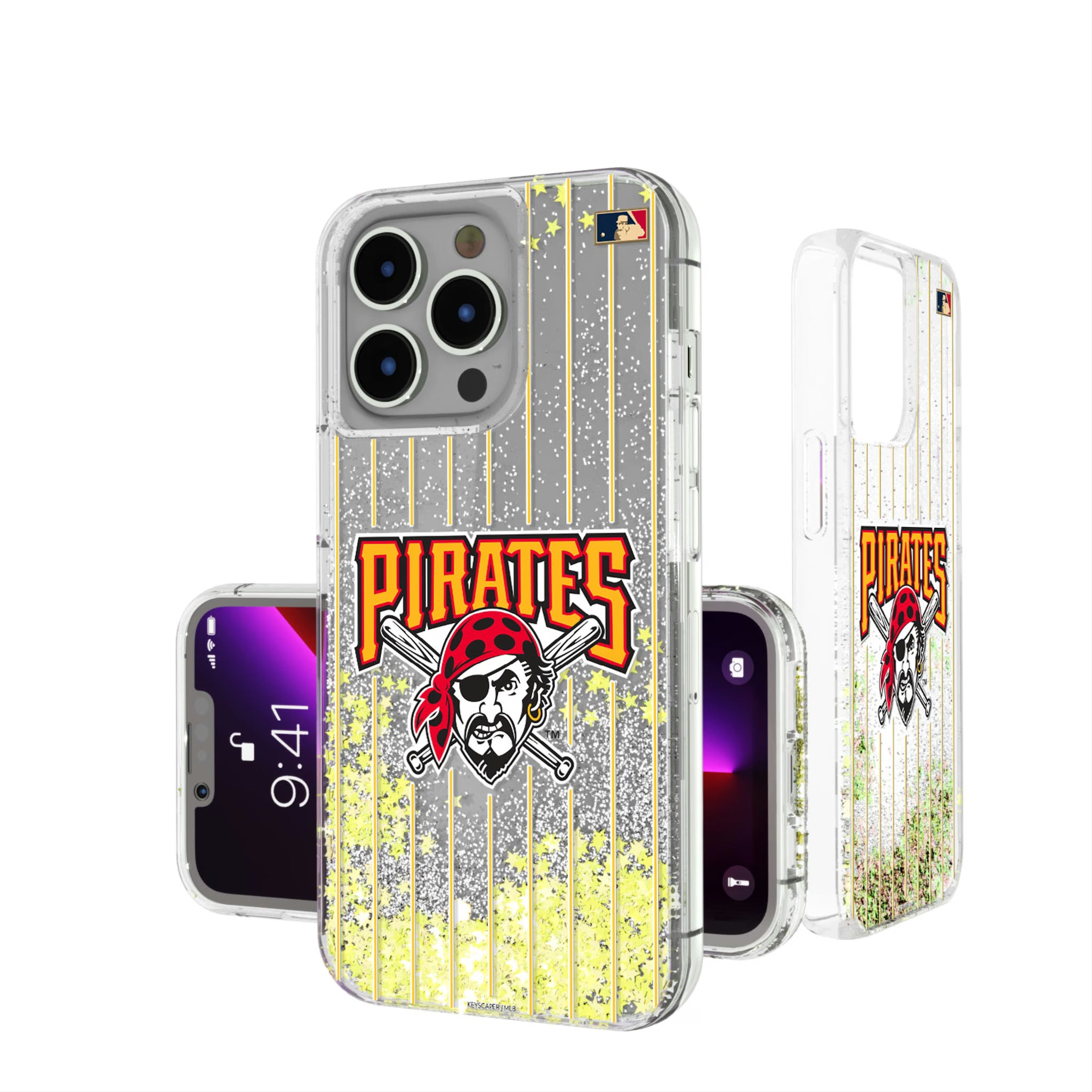 Pittsburgh Pirates 1997-2013 - Cooperstown Collection Pinstripe iPhone Glitter Phone Case for Apple iPhone