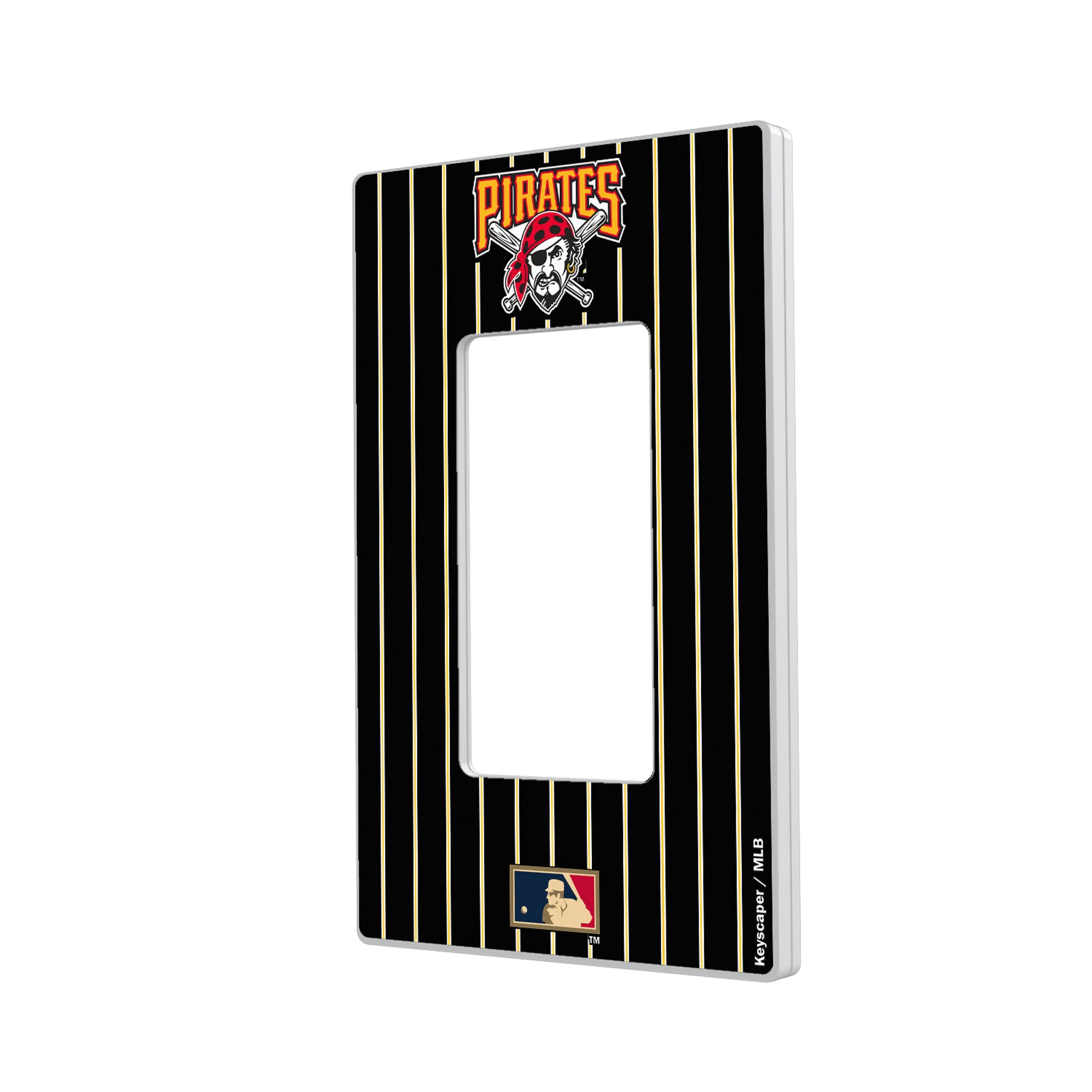 Pittsburgh Pirates 1997-2013 - Cooperstown Collection Pinstripe Hidden-Screw Light Switch Plate#Style_Single Rocker
