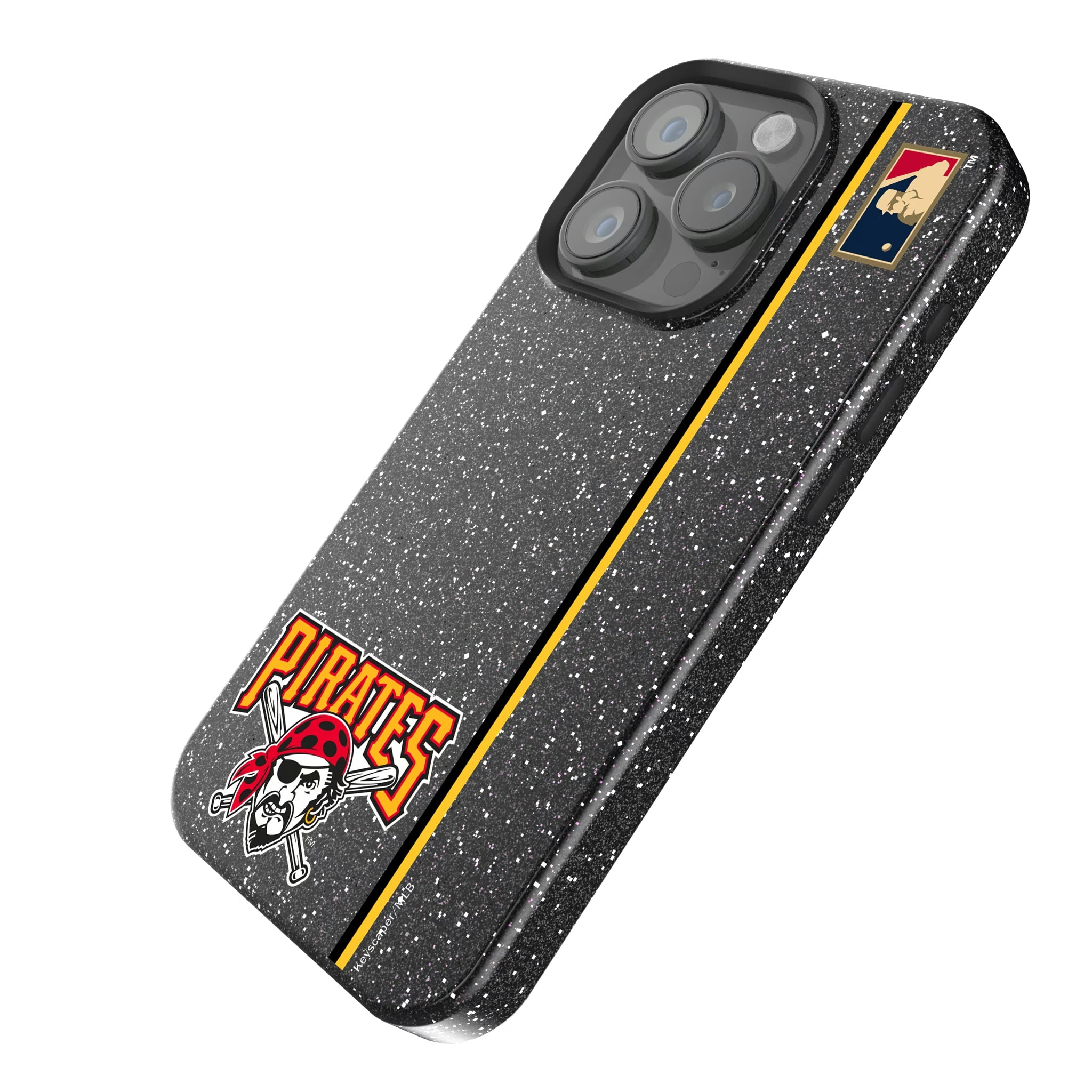 Pittsburgh Pirates 1997-2013 - Cooperstown Collection Sidebar iPhone Bling Phone Case for Apple iPhone - Isometric View