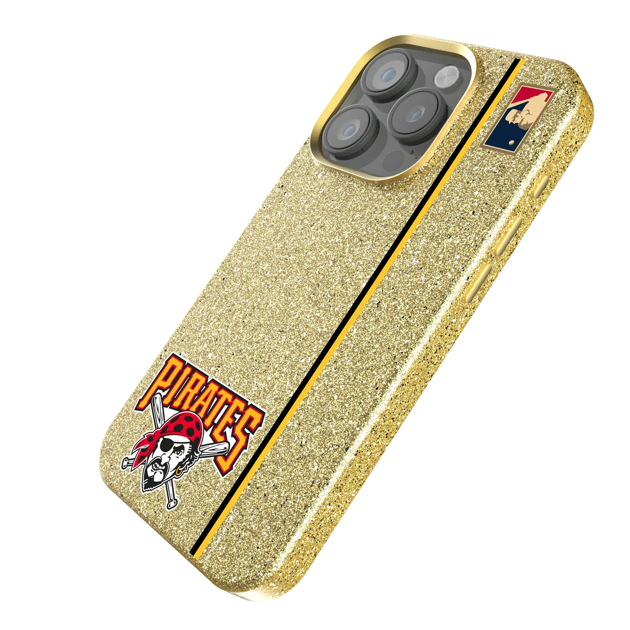 Pittsburgh Pirates 1997-2013 - Cooperstown Collection Sidebar iPhone Bling Phone Case for Apple iPhone - Isometric View