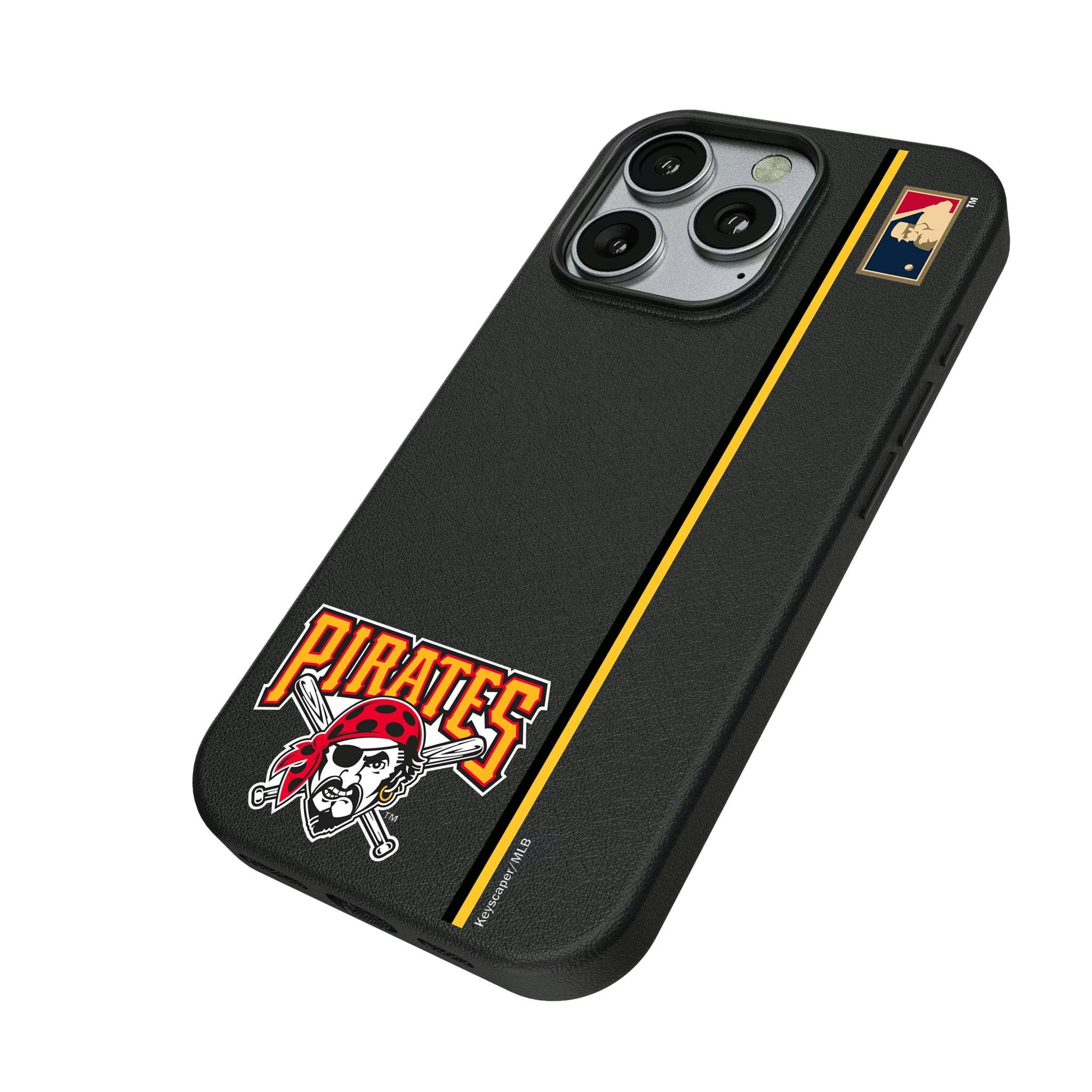 Pittsburgh Pirates 1997-2013 - Cooperstown Collection Sidebar iPhone MagSafe Compatible Phone Case for Apple iPhone - Isometric View
