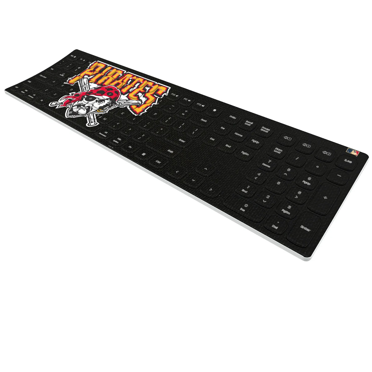 Pittsburgh Pirates 1997-2013 - Cooperstown Collection Solid KKB605 Curved Wireless Keyboard - Isometric View