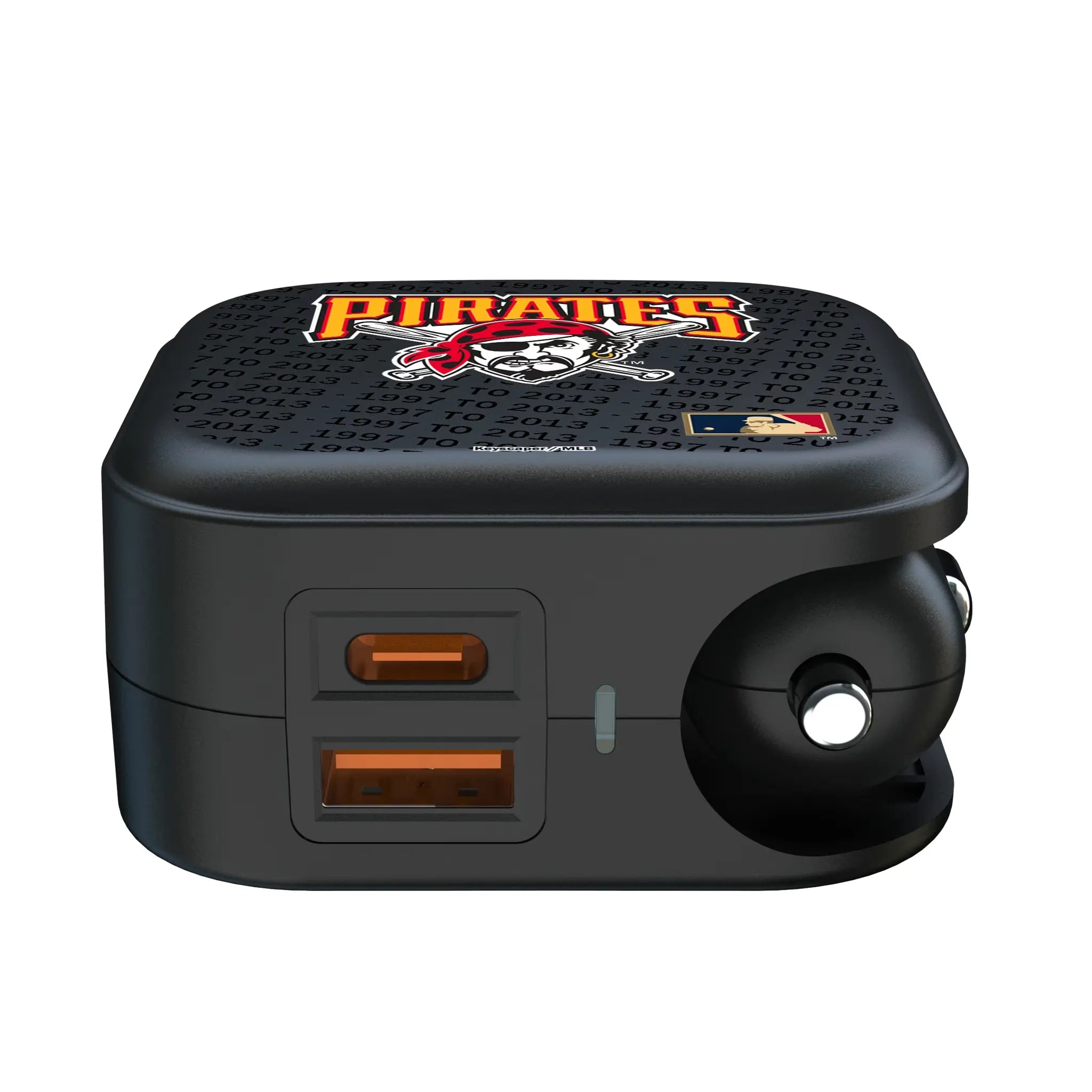Pittsburgh Pirates 1997-2013 - Cooperstown Collection Text Backdrop 2 in 1 USB A/C Charger