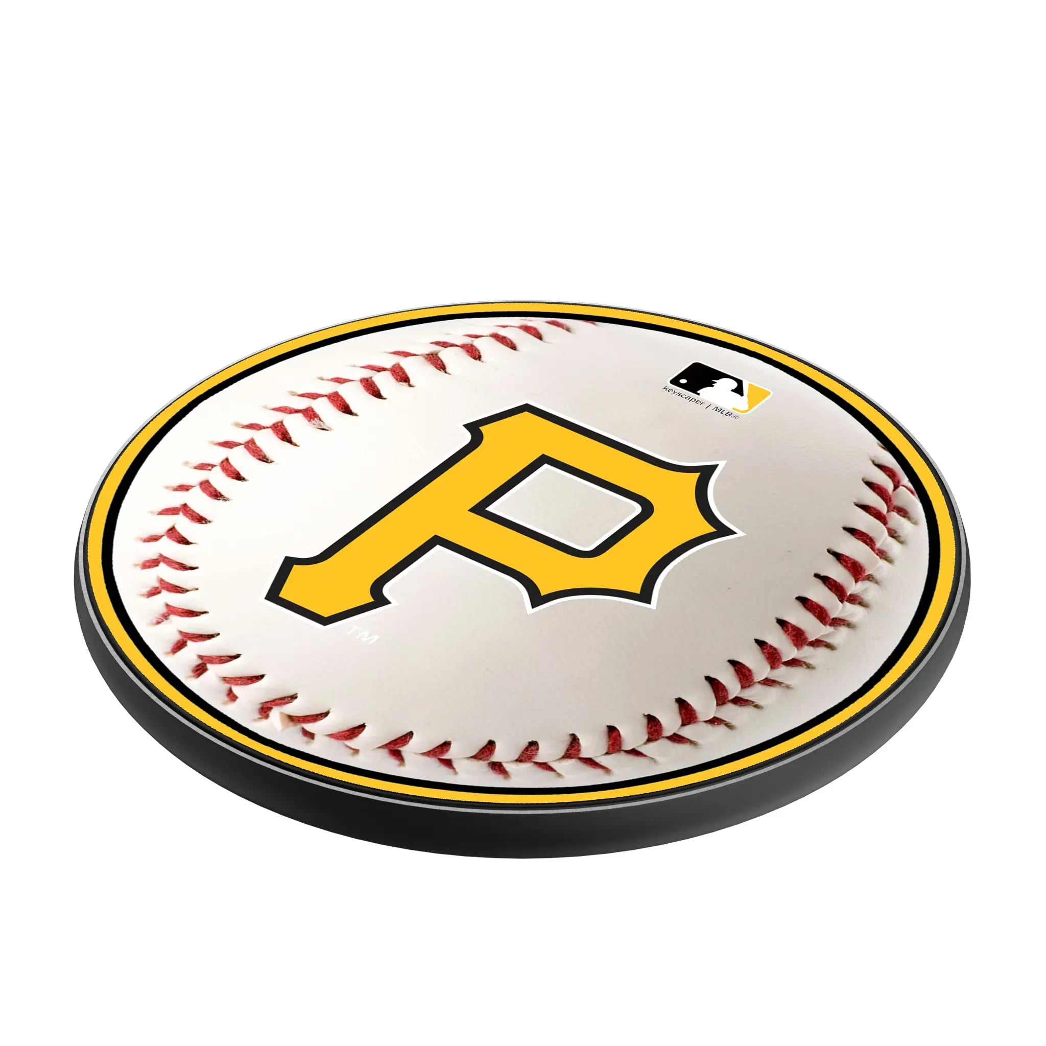 Pittsburgh Pirates Baseball 15-Watt Wireless Charger - Isometric View