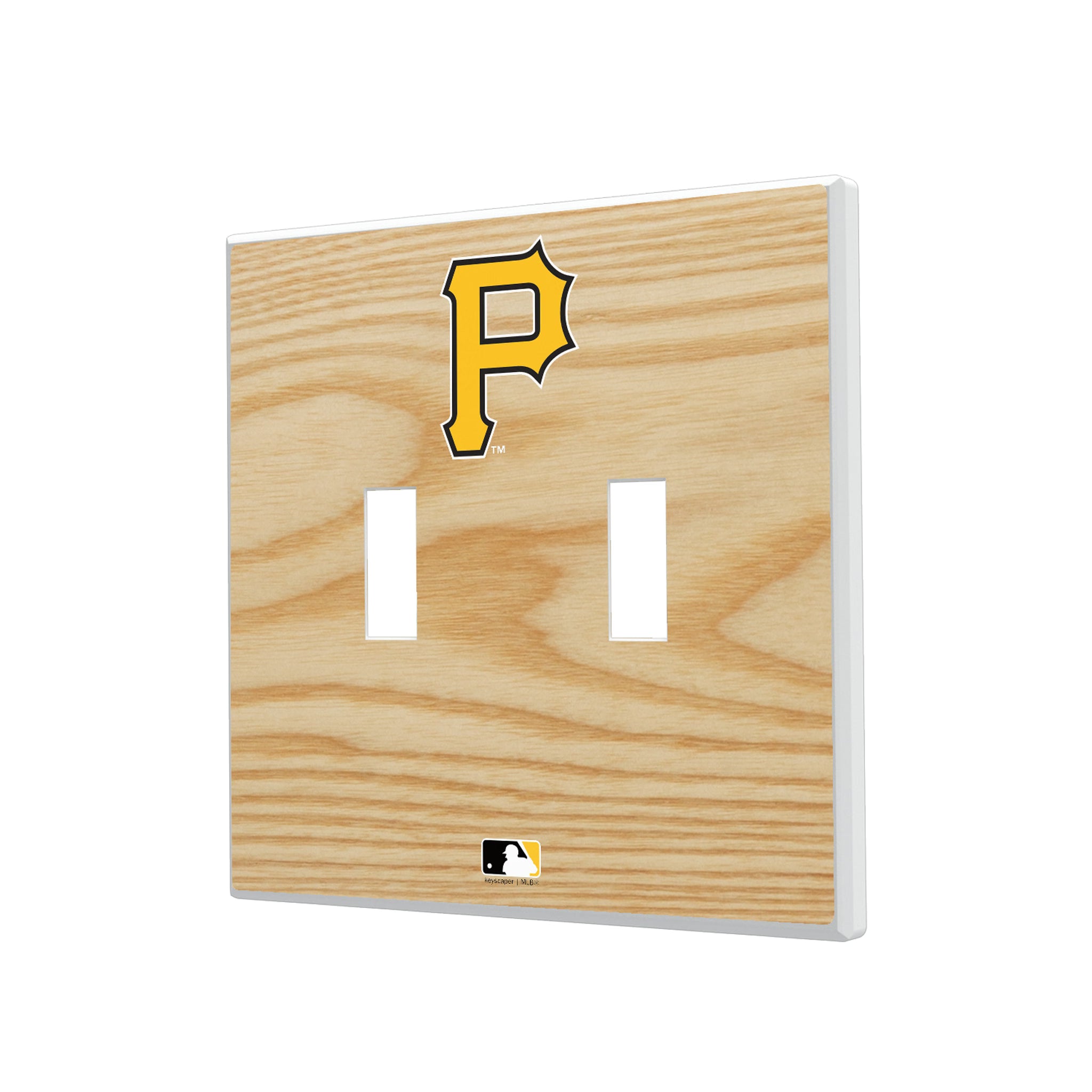 Pittsburgh Pirates Baseball Bat Hidden-Screw Light Switch Plate#Style_Double Toggle