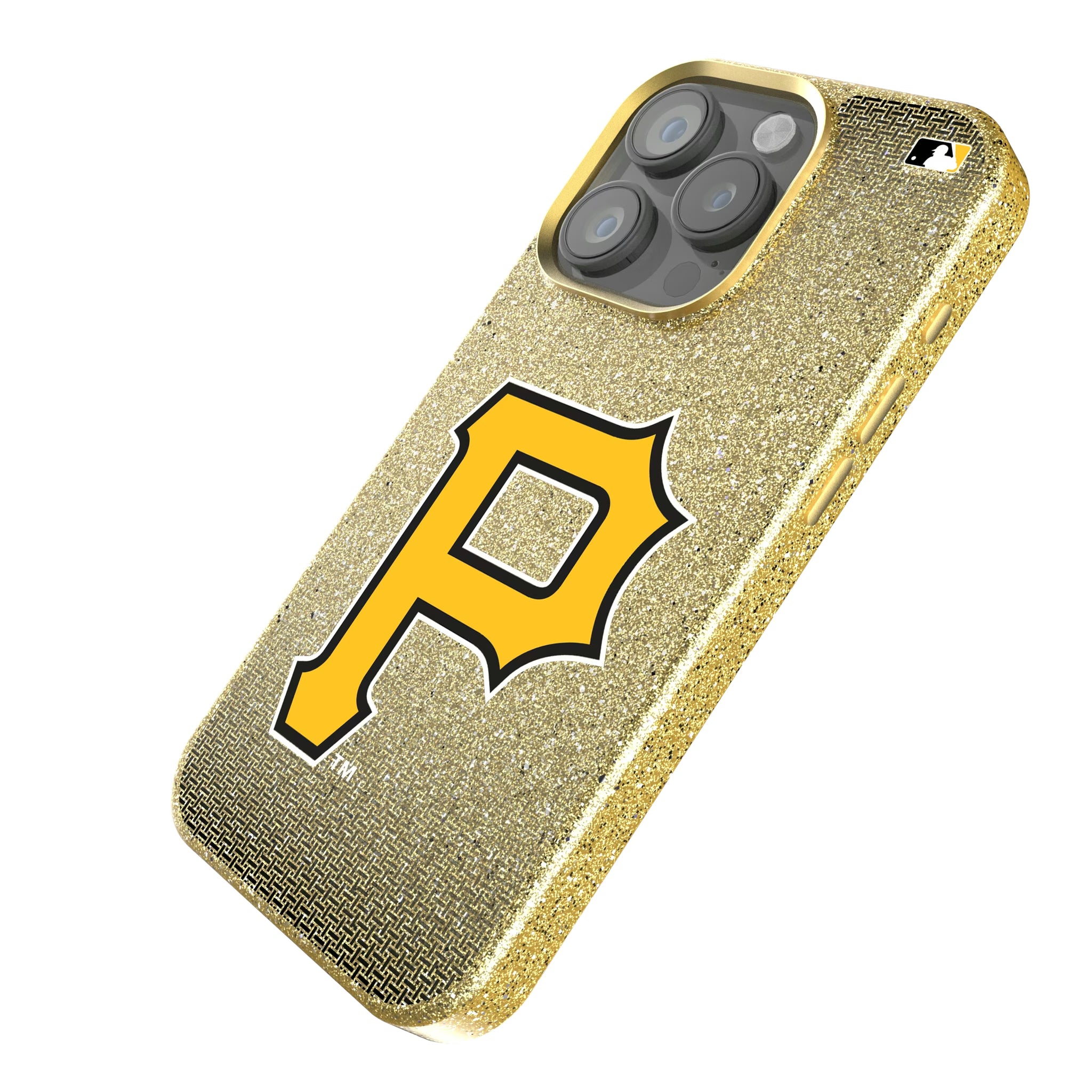 Pittsburgh Pirates Linen iPhone Bling Phone Case for Apple iPhone - Isometric View