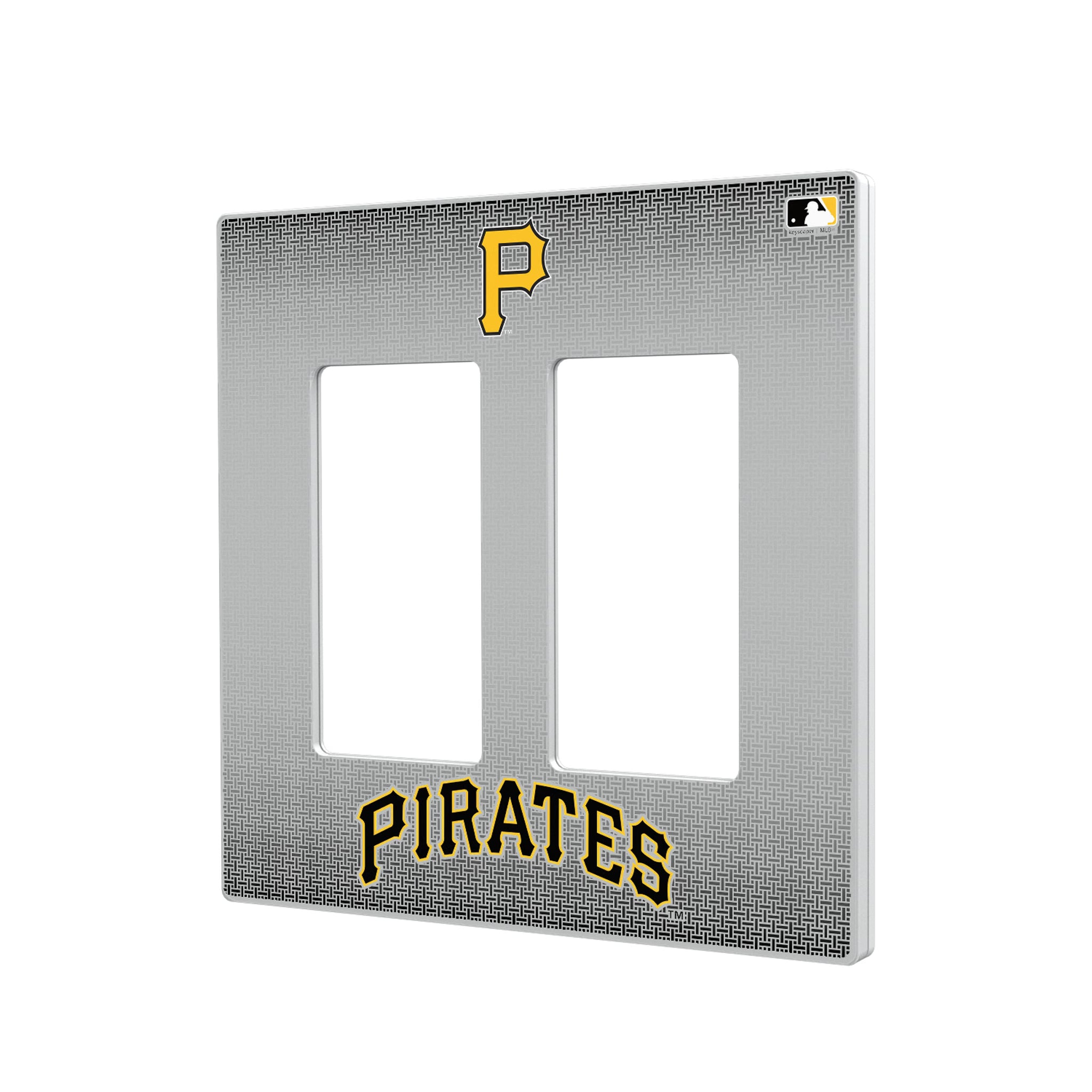Pittsburgh Pirates Linen Hidden-Screw Light Switch Plate#Style_Double Rocker