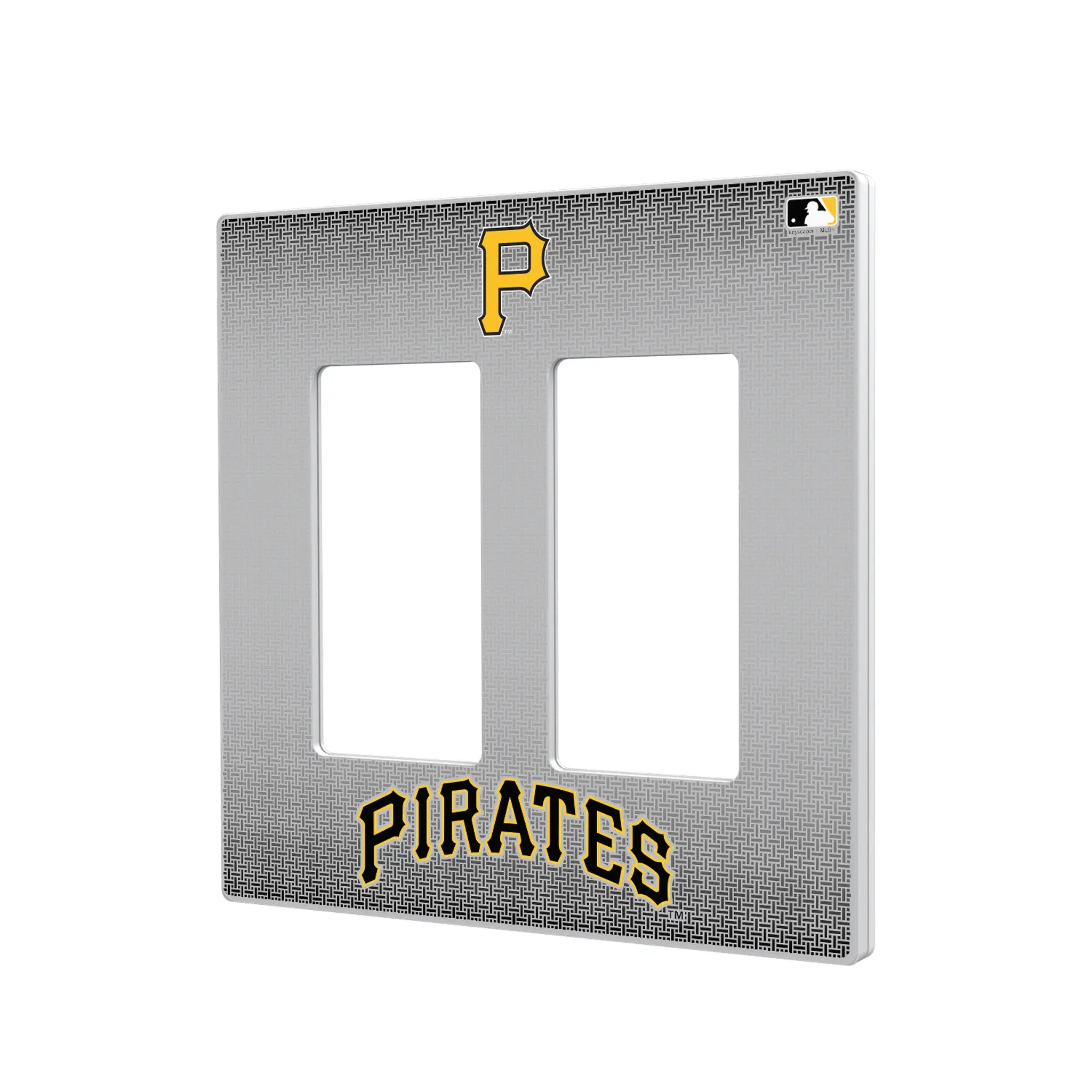 Pittsburgh Pirates Linen Hidden-Screw Light Switch Plate#Style_Double Rocker
