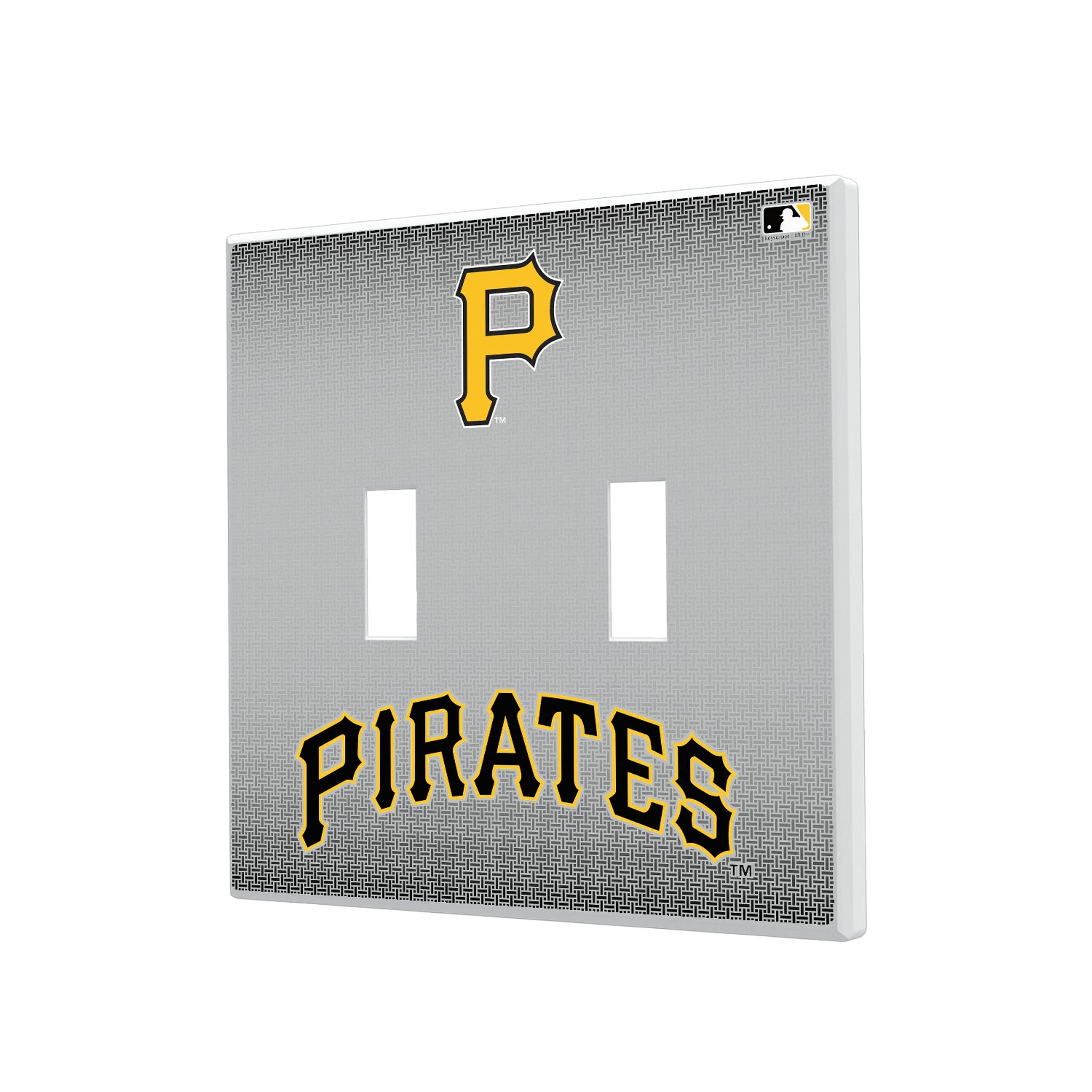 Pittsburgh Pirates Linen Hidden-Screw Light Switch Plate#Style_Double Toggle