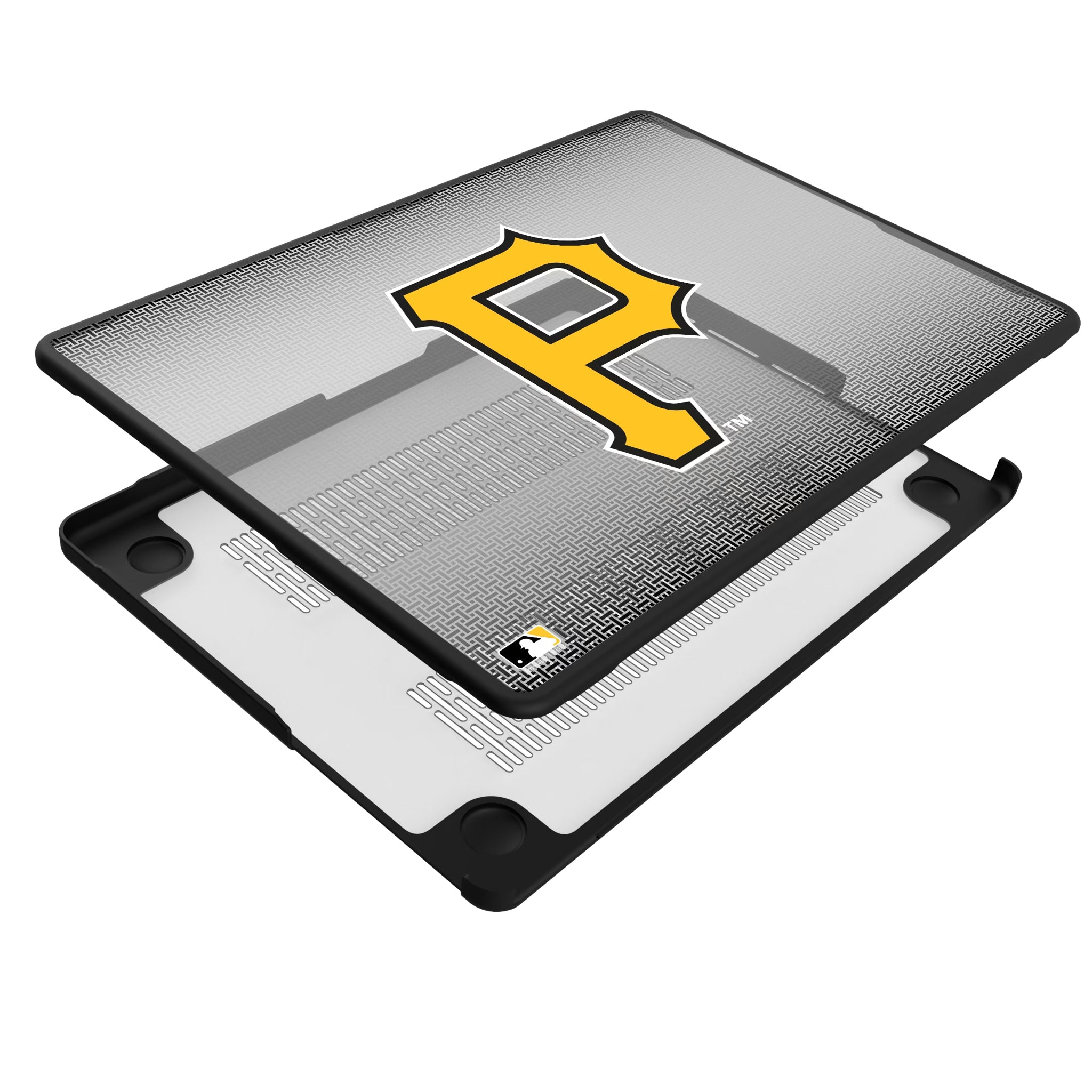 Pittsburgh Pirates Linen MacBook Laptop Case for Apple MacBook - Isometric View#Device_MacBook Pro (14-inch, 2021) / MacBook Pro (14-inch, 2023) / MacBook Pro (14-inch, 2024)