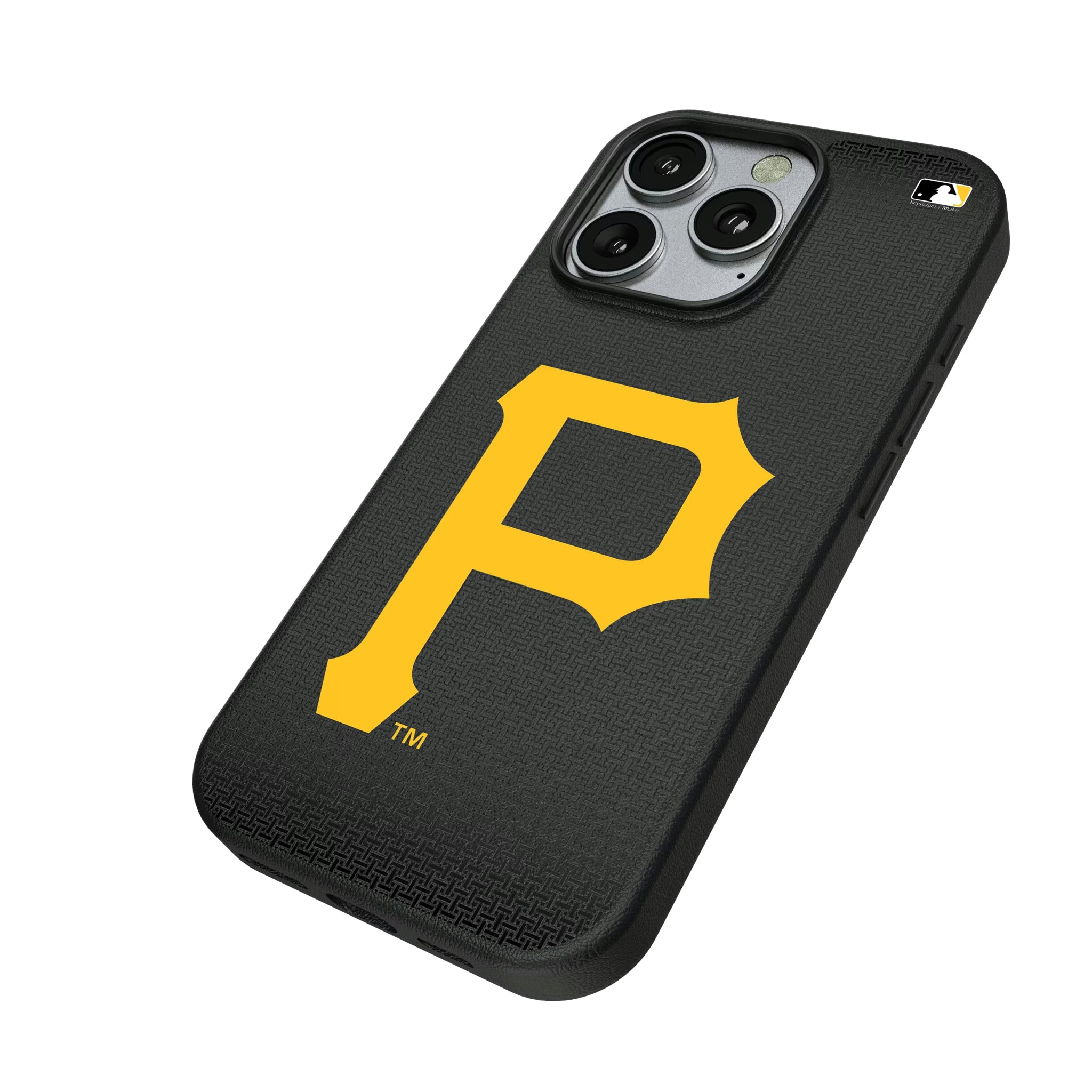 Pittsburgh Pirates Linen iPhone MagSafe Compatible Phone Case for Apple iPhone - Isometric View