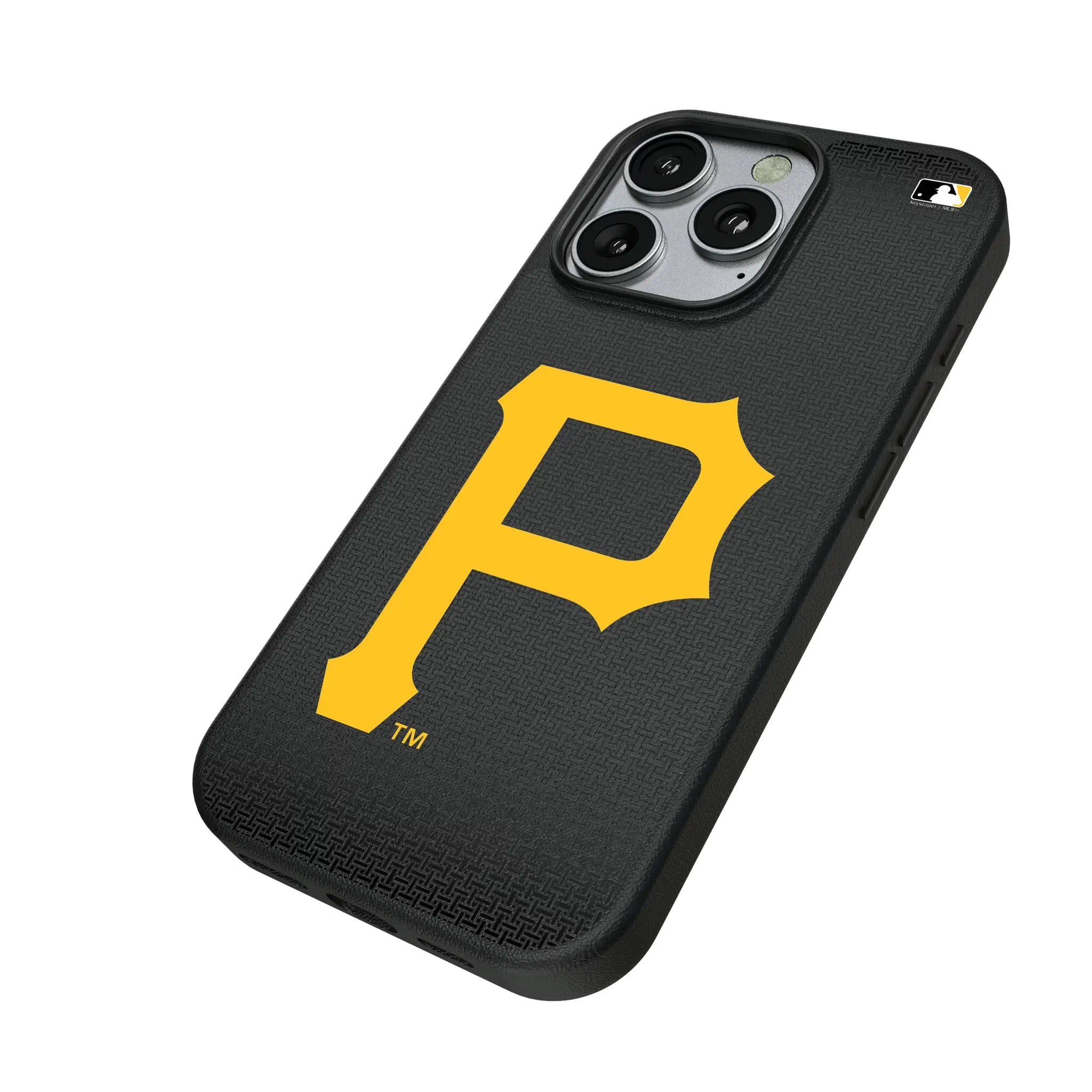 Pittsburgh Pirates Linen iPhone MagSafe Compatible Phone Case for Apple iPhone - Isometric View