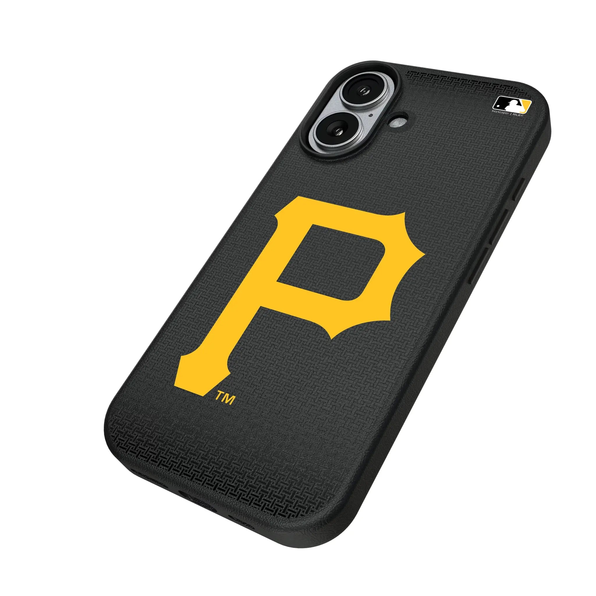 Pittsburgh Pirates Linen iPhone MagSafe Compatible Phone Case for Apple iPhone - Isometric View#Device_iPhone 17