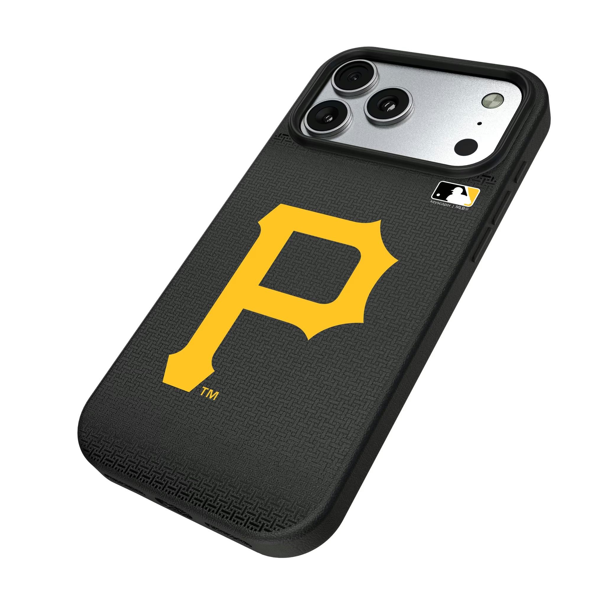 Pittsburgh Pirates Linen iPhone MagSafe Compatible Phone Case for Apple iPhone - Isometric View#Device_iPhone 17 Pro Max