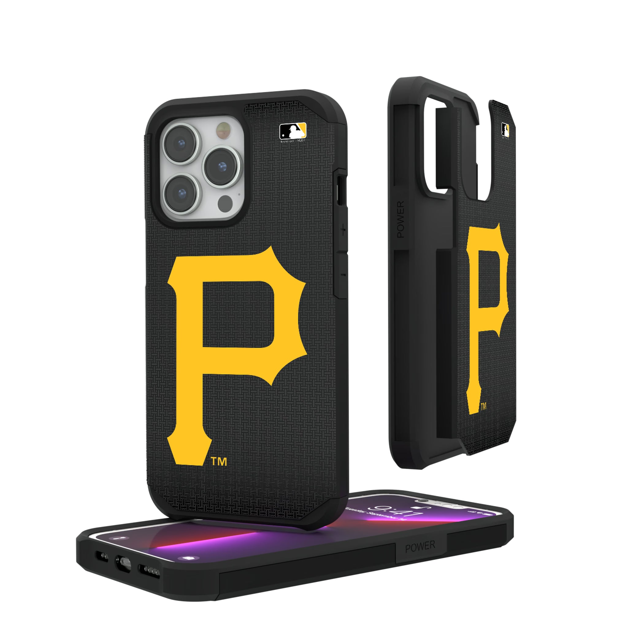 Pittsburgh Pirates Linen iPhone Rugged Phone Case for Apple iPhone#Device_iPhone 13 Pro