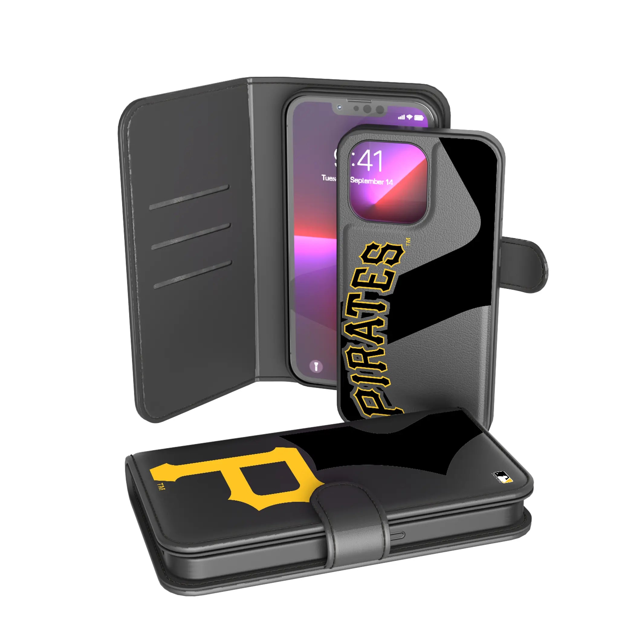 Pittsburgh Pirates Monocolor Tilt iPhone Wallet Phone Case for Apple iPhone