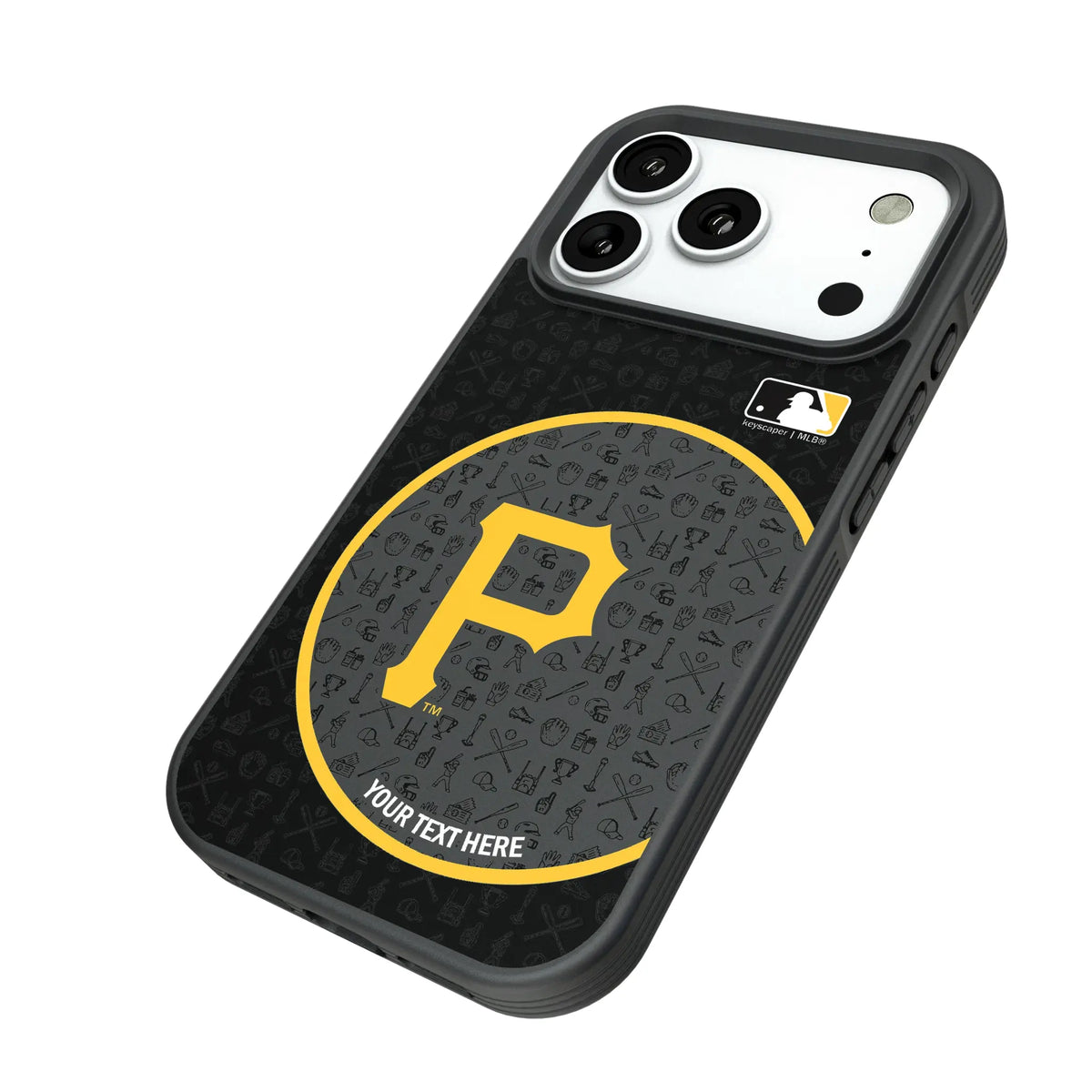 Pittsburgh Pirates Personalized Circle iPhone Bump Phone Case for Apple iPhone - Isometric View#Device_iPhone 18 Pro