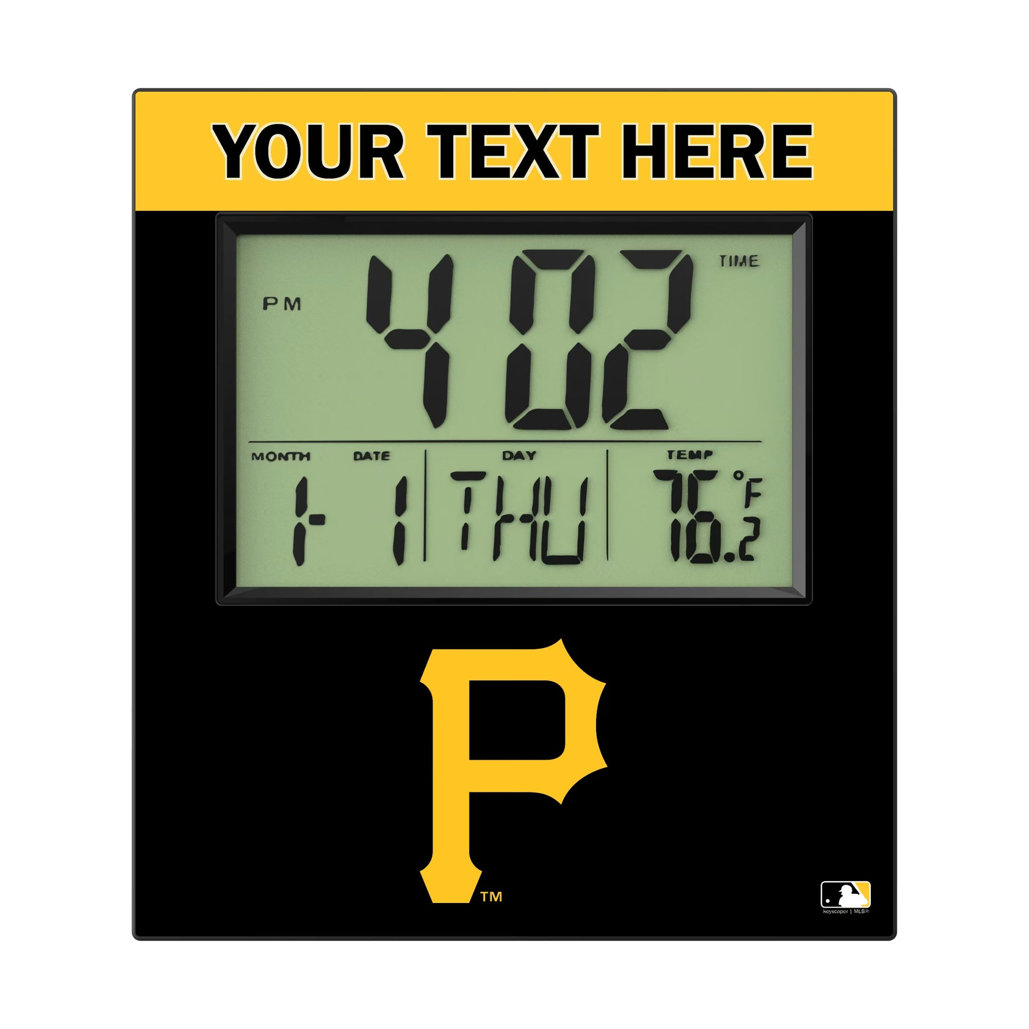 Pittsburgh Pirates Personalized Color Block Wall Clock