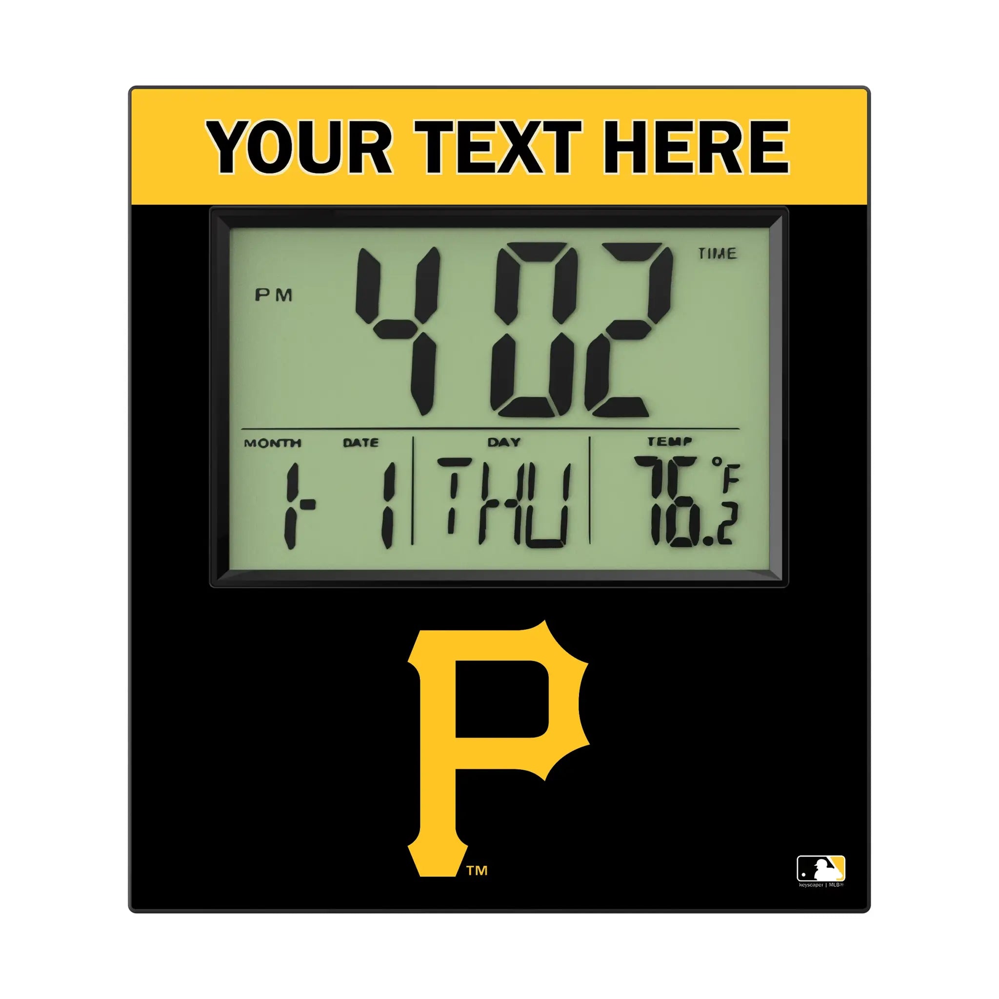 Pittsburgh Pirates Personalized Color Block Wall Clock