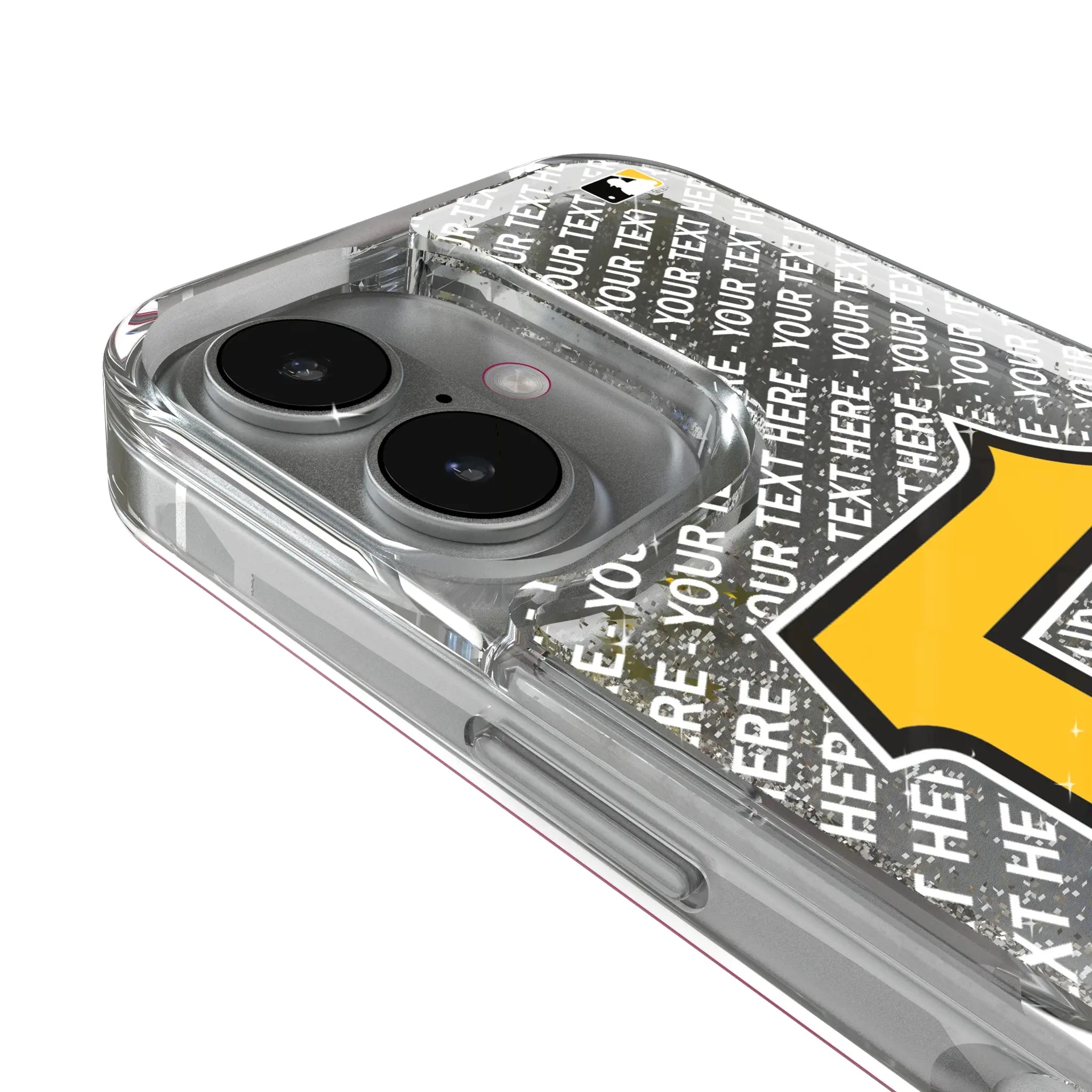Pittsburgh Pirates Personalized EndZone Plus iPhone Glitter Phone Case for Apple iPhone - Detail