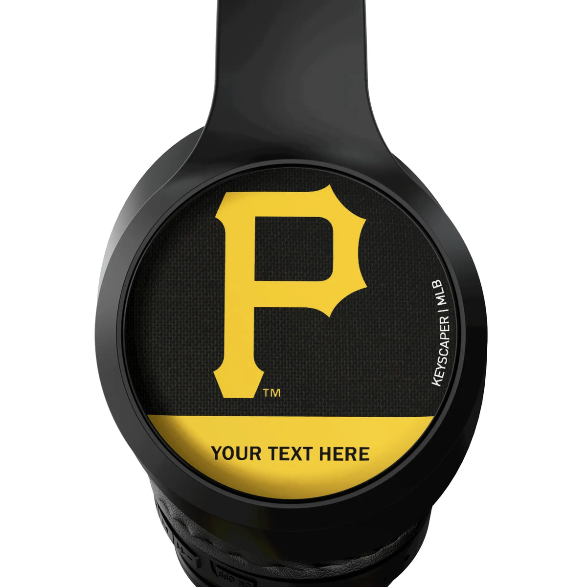 Pittsburgh Pirates Personalized Endzone Solid Wireless Over-Ear Headphones With Case - Detail