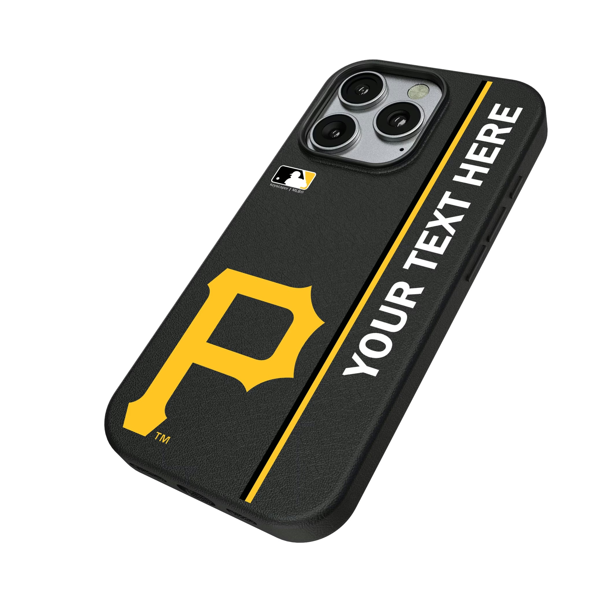Pittsburgh Pirates Personalized Sidebard iPhone MagSafe Compatible Phone Case for Apple iPhone - Isometric View
