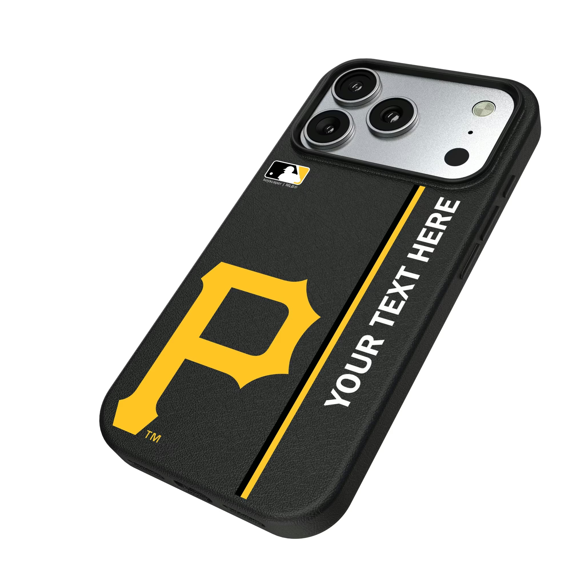 Pittsburgh Pirates Personalized Sidebard iPhone MagSafe Compatible Phone Case for Apple iPhone - Isometric View#Device_iPhone 17 Pro
