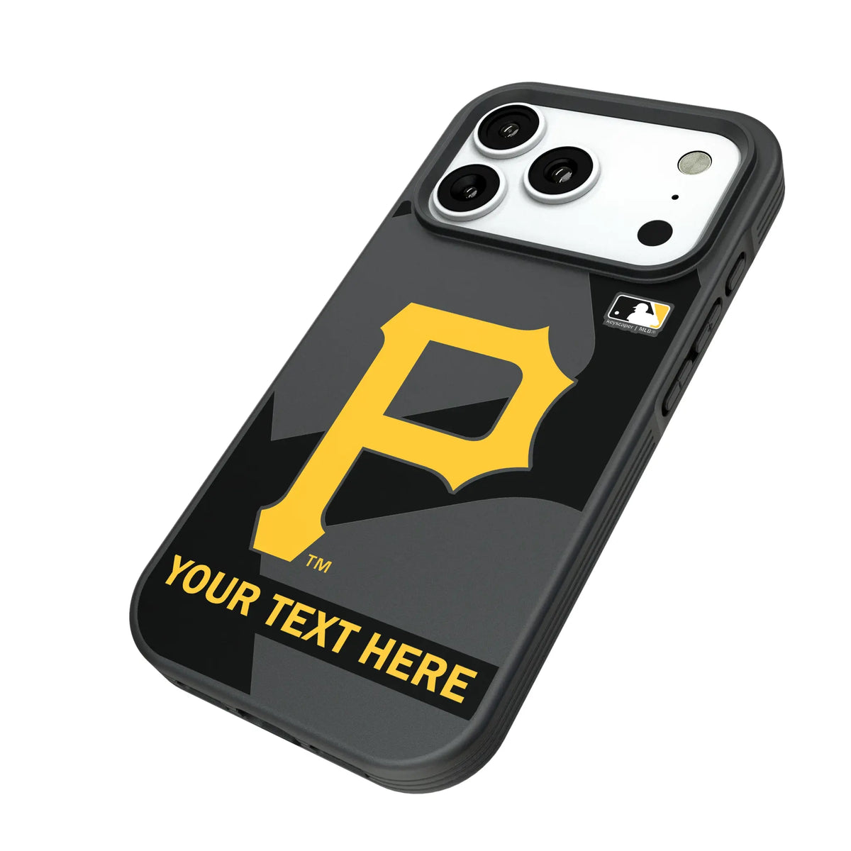 Pittsburgh Pirates Personalized Tilt iPhone Bump Phone Case for Apple iPhone - Isometric View#Device_iPhone 18 Pro