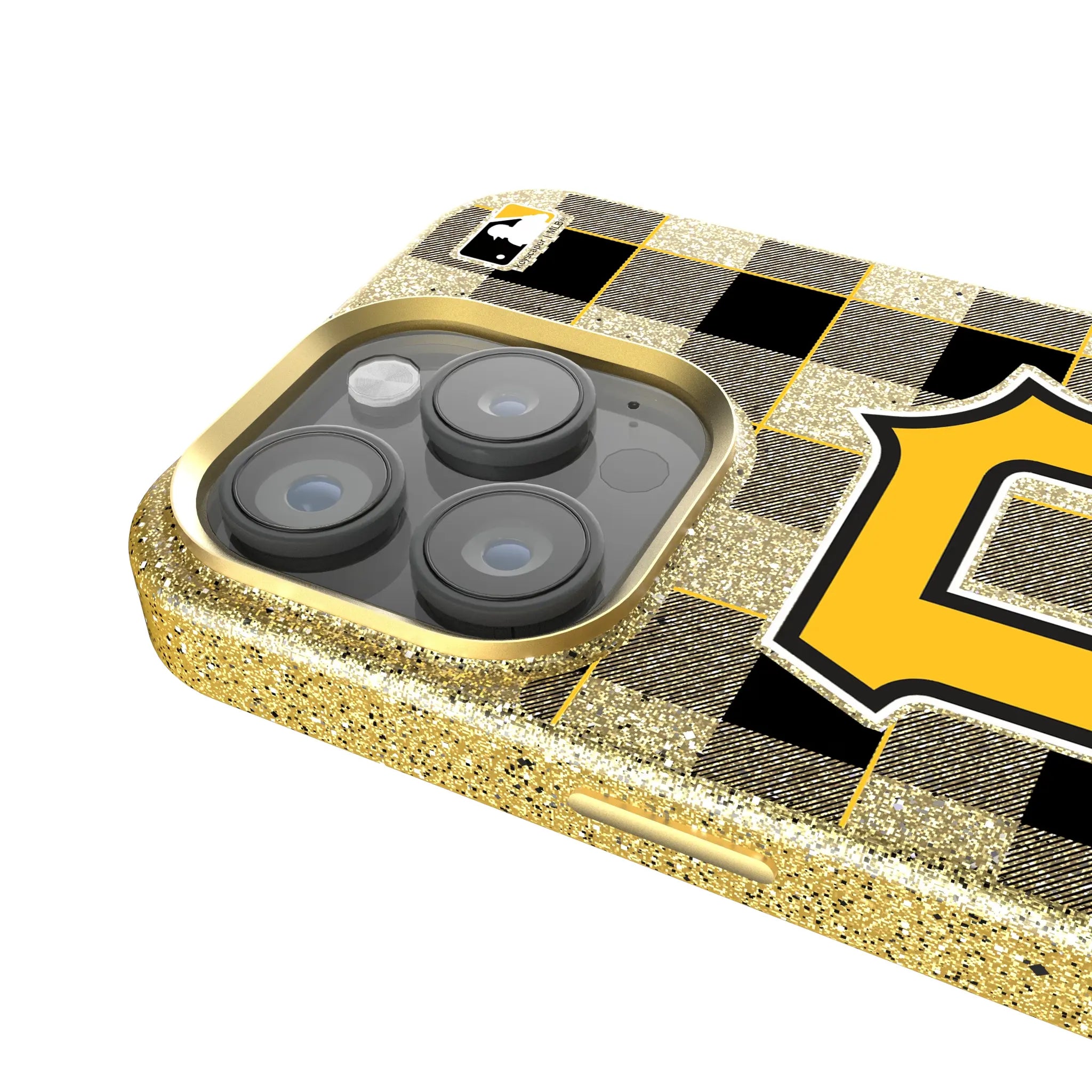Pittsburgh Pirates Plaid iPhone Bling Phone Case for Apple iPhone - Detail