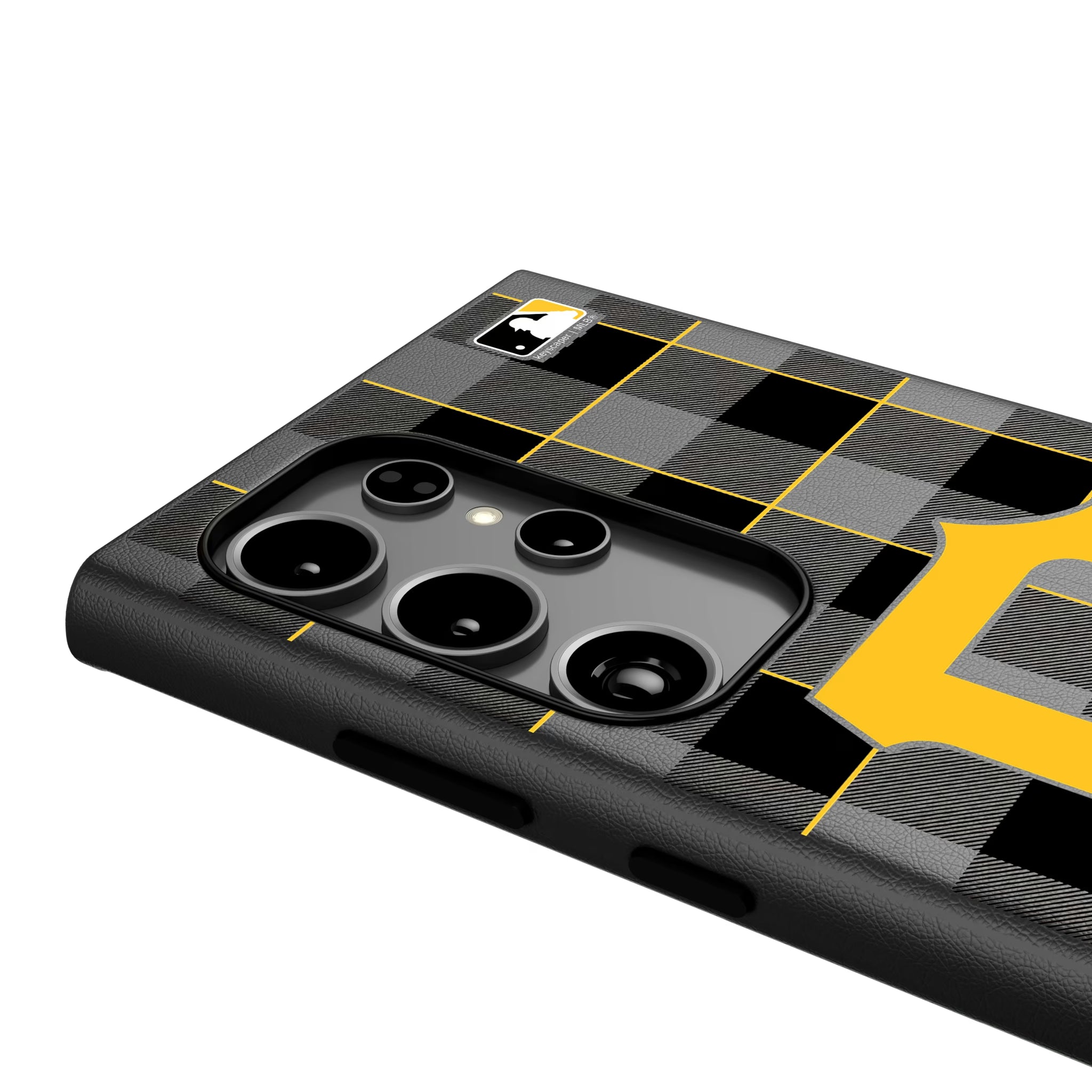 Pittsburgh Pirates Plaid Galaxy MagSafe Compatible Phone Case for Samsung Galaxy - Detail