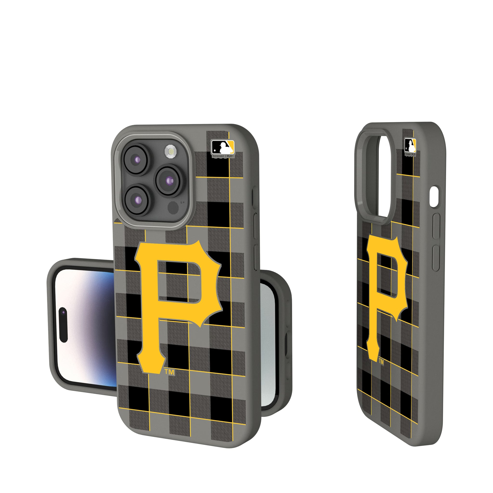 Pittsburgh Pirates Plaid iPhone Soft Touch Phone Case for Apple iPhone