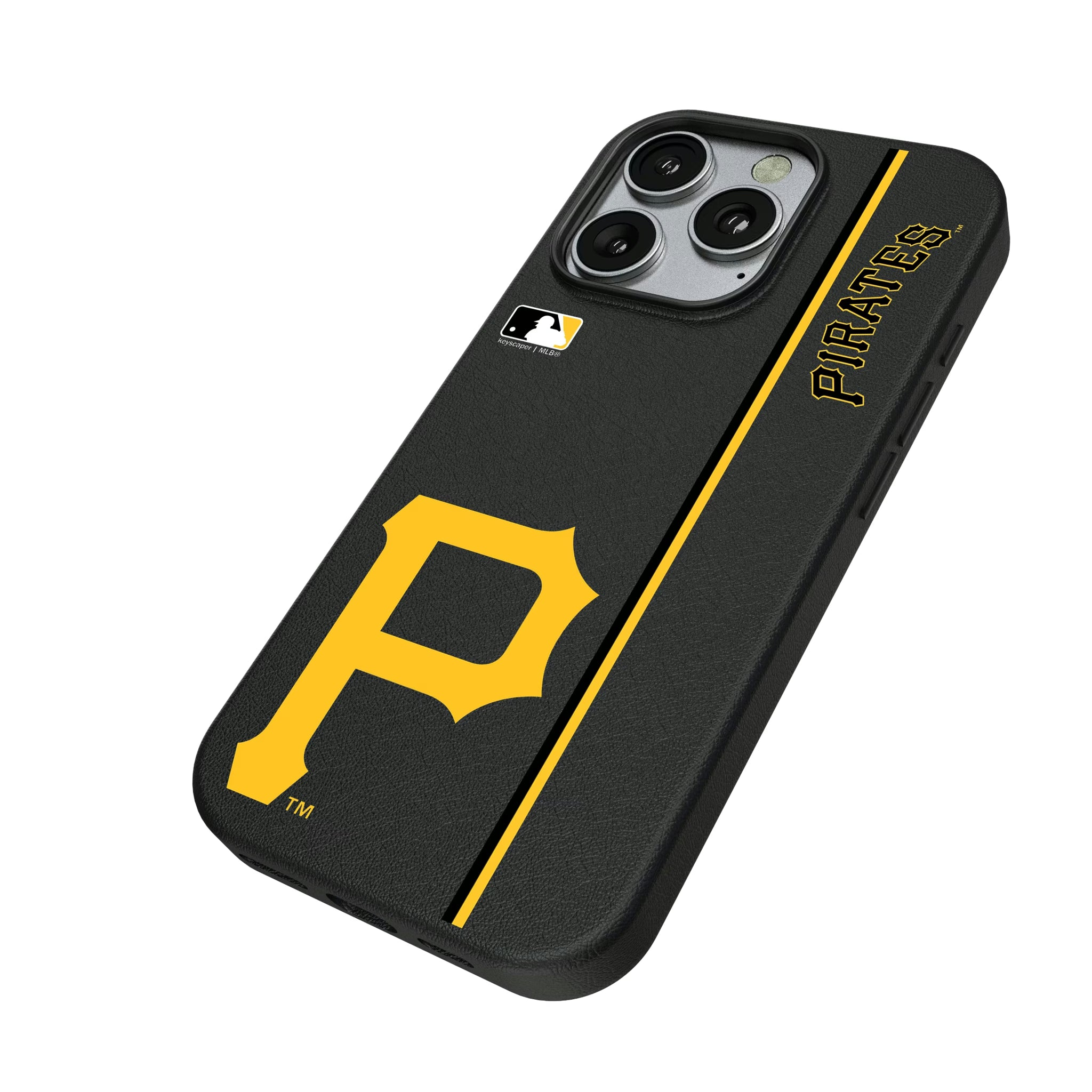 Pittsburgh Pirates Sidebar iPhone MagSafe Compatible Phone Case for Apple iPhone - Isometric View