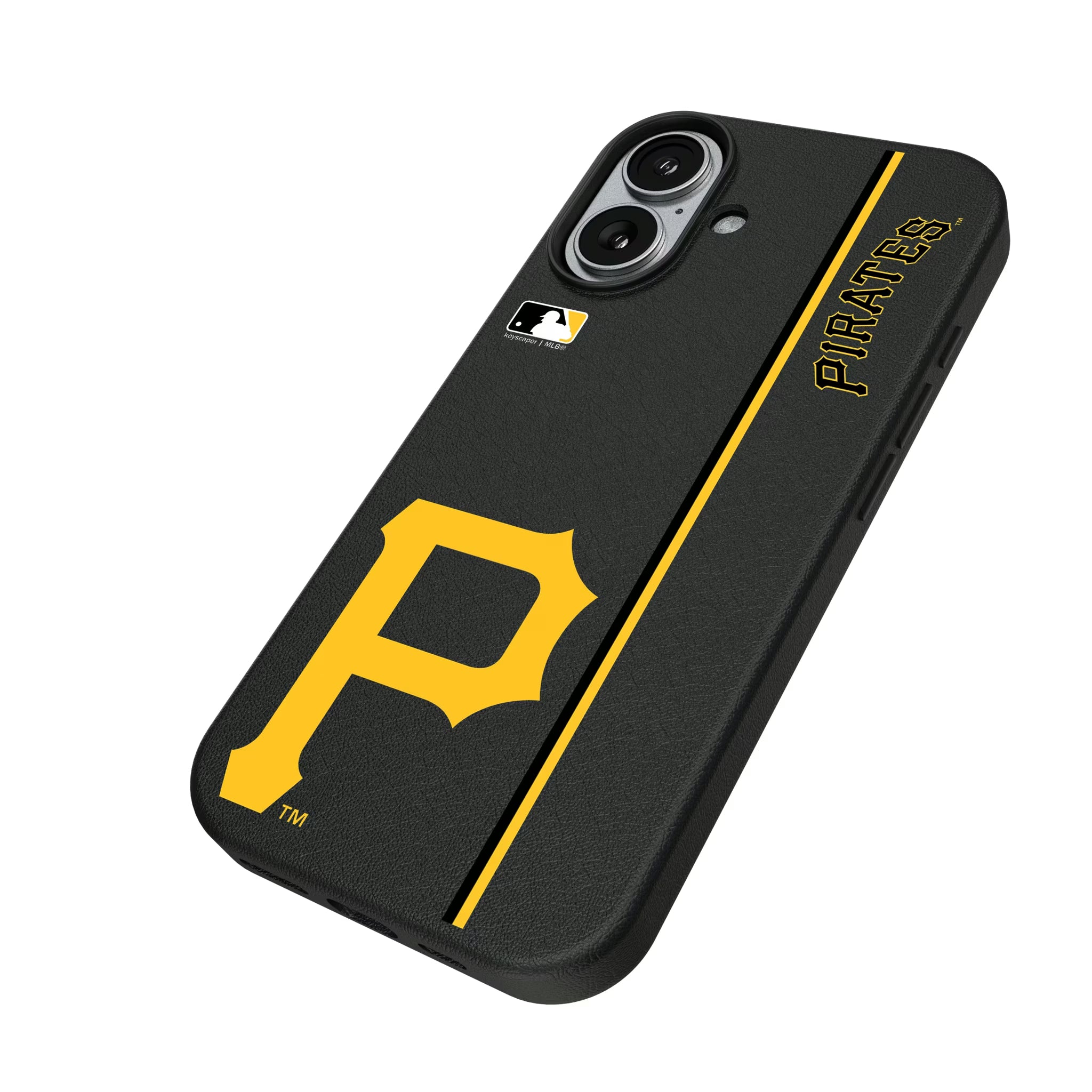 Pittsburgh Pirates Sidebar iPhone MagSafe Compatible Phone Case for Apple iPhone - Isometric View#Device_iPhone 17