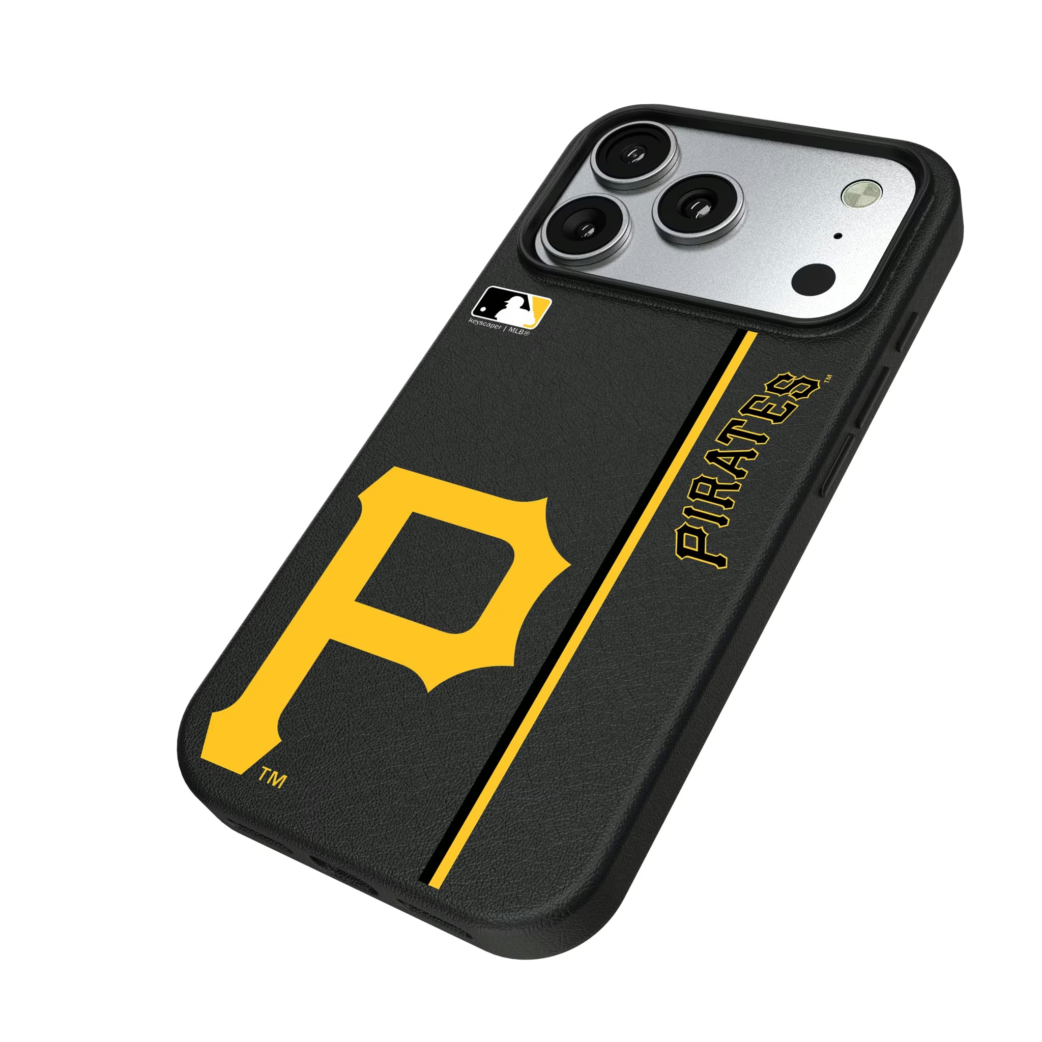 Pittsburgh Pirates Sidebar iPhone MagSafe Compatible Phone Case for Apple iPhone - Isometric View#Device_iPhone 17 Pro