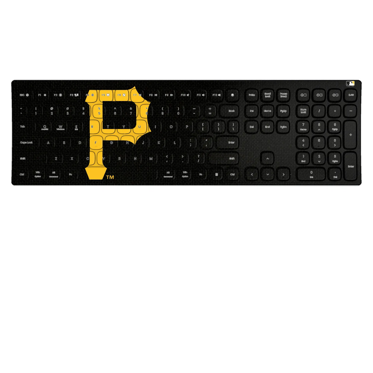 Pittsburgh Pirates Solid KKB605 Curved Wireless Keyboard