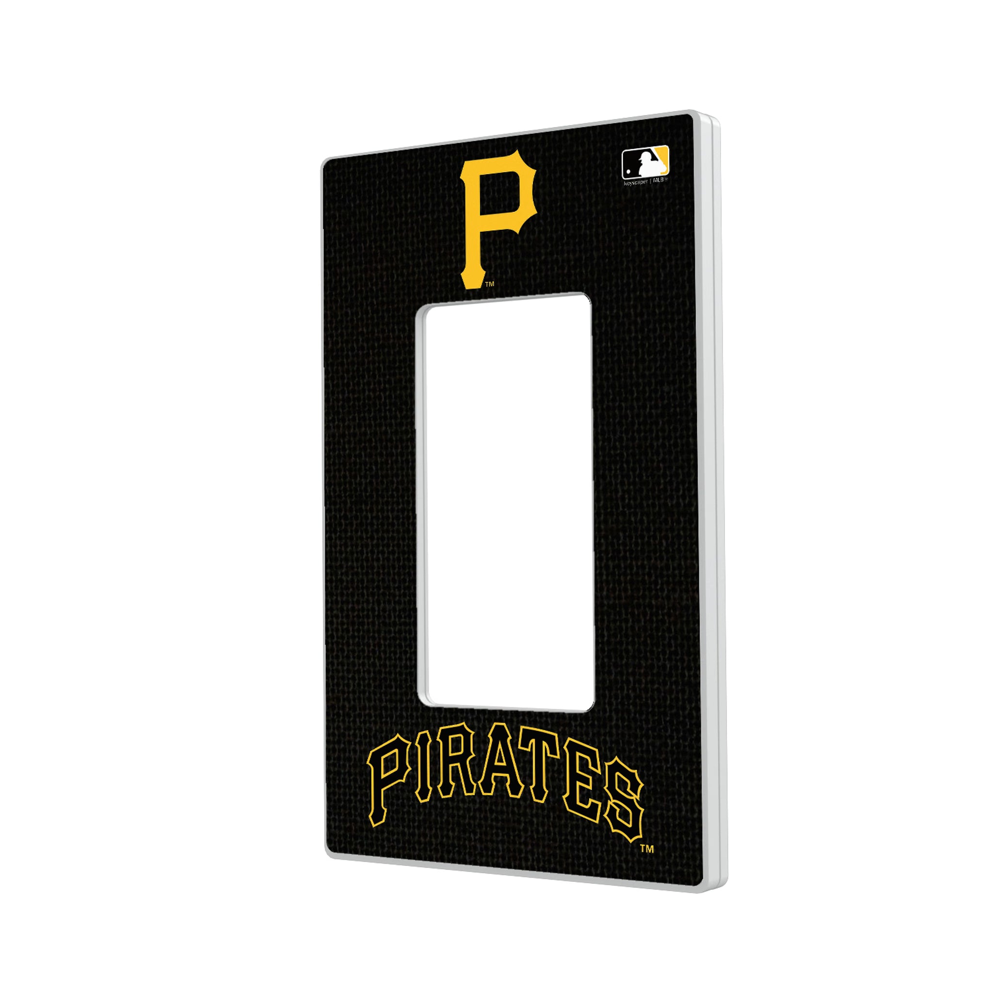 Pittsburgh Pirates Solid Hidden-Screw Light Switch Plate#Style_Single Rocker