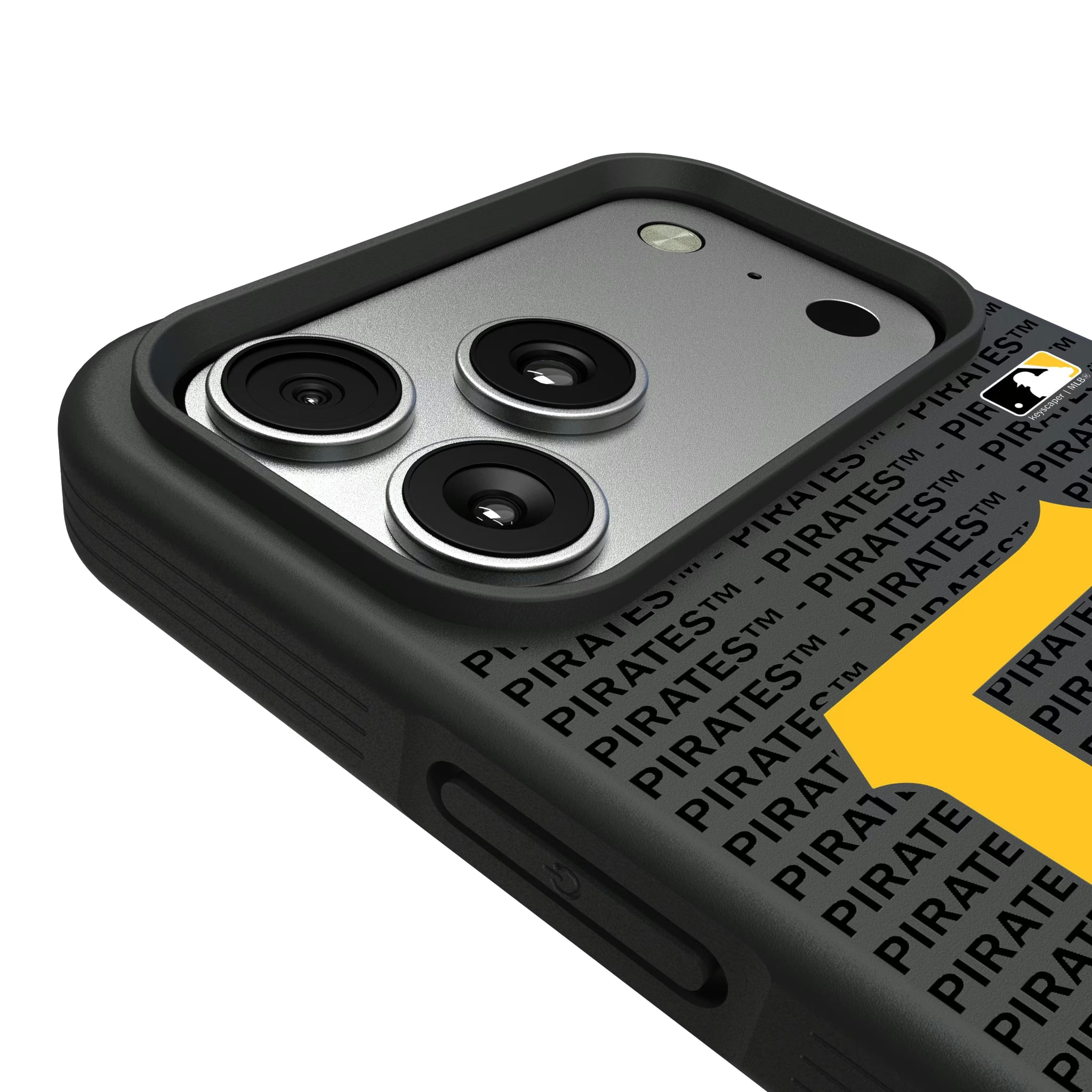 Pittsburgh Pirates Text Backdrop iPhone Bump Phone Case for Apple iPhone - Detail#Device_iPhone 17 Pro Max