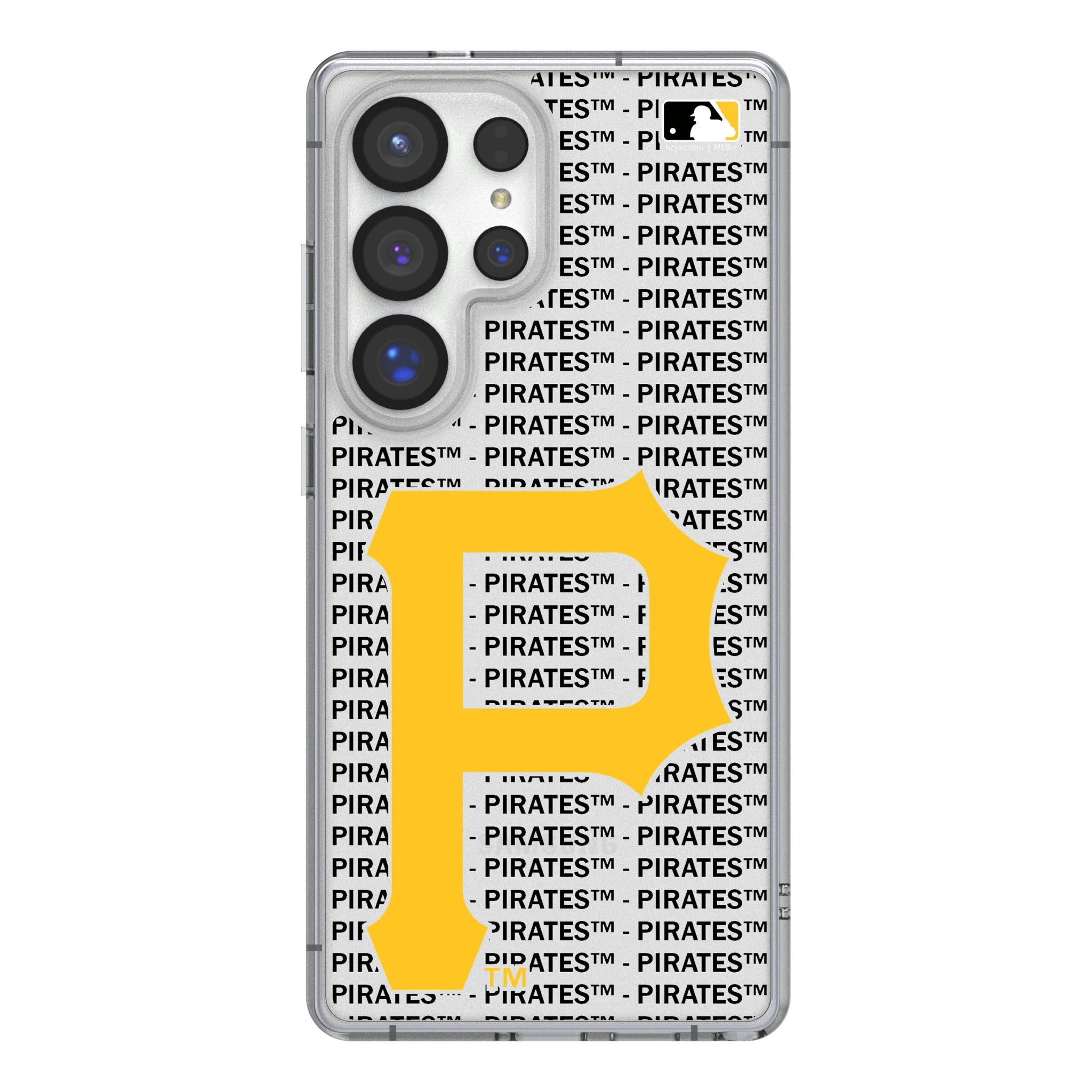 Pittsburgh Pirates Text Backdrop Galaxy Clear Phone Case for Samsung Galaxy