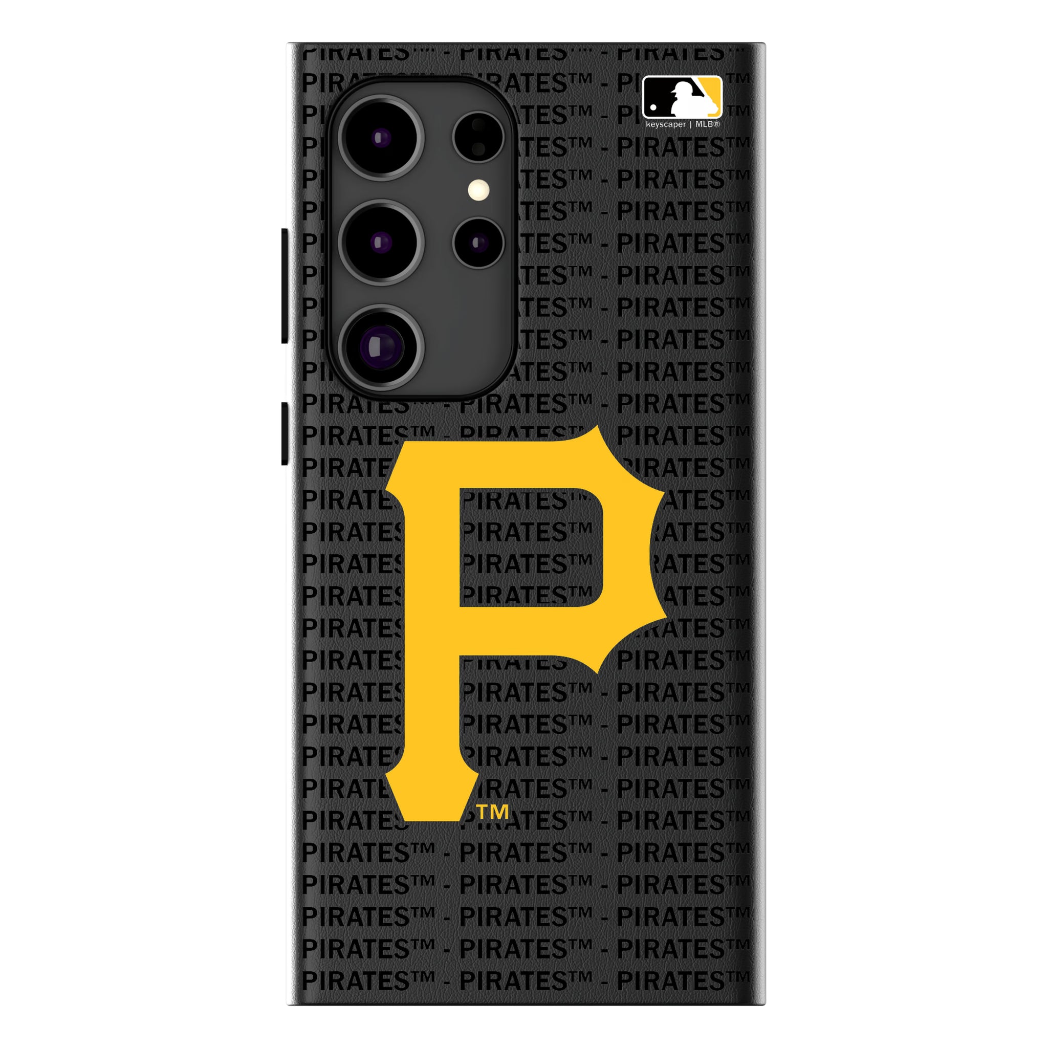 Pittsburgh Pirates Text Backdrop Galaxy MagSafe Compatible Phone Case for Samsung Galaxy