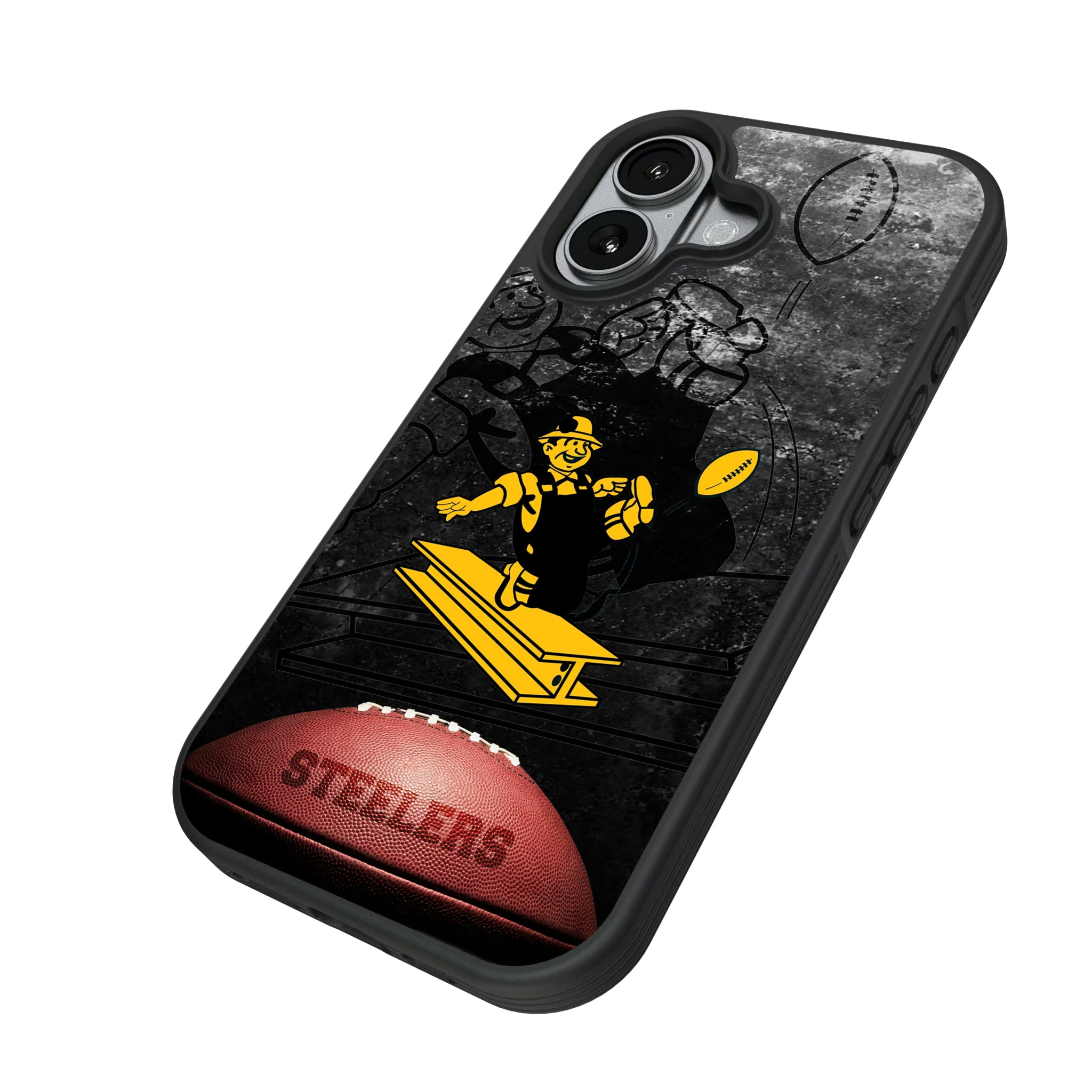 Pittsburgh Steelers 1961 Historic Collection Legendary iPhone Bump Phone Case for Apple iPhone - Isometric View#Device_iPhone 17