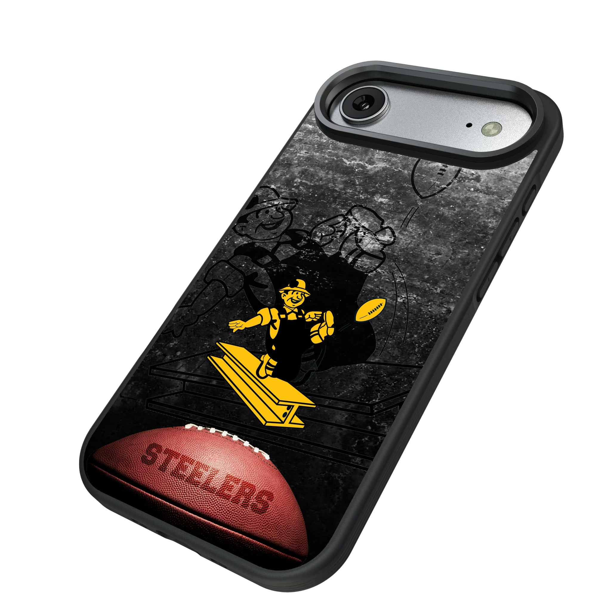 Pittsburgh Steelers 1961 Historic Collection Legendary iPhone Bump Phone Case for Apple iPhone - Isometric View#Device_iPhone Air