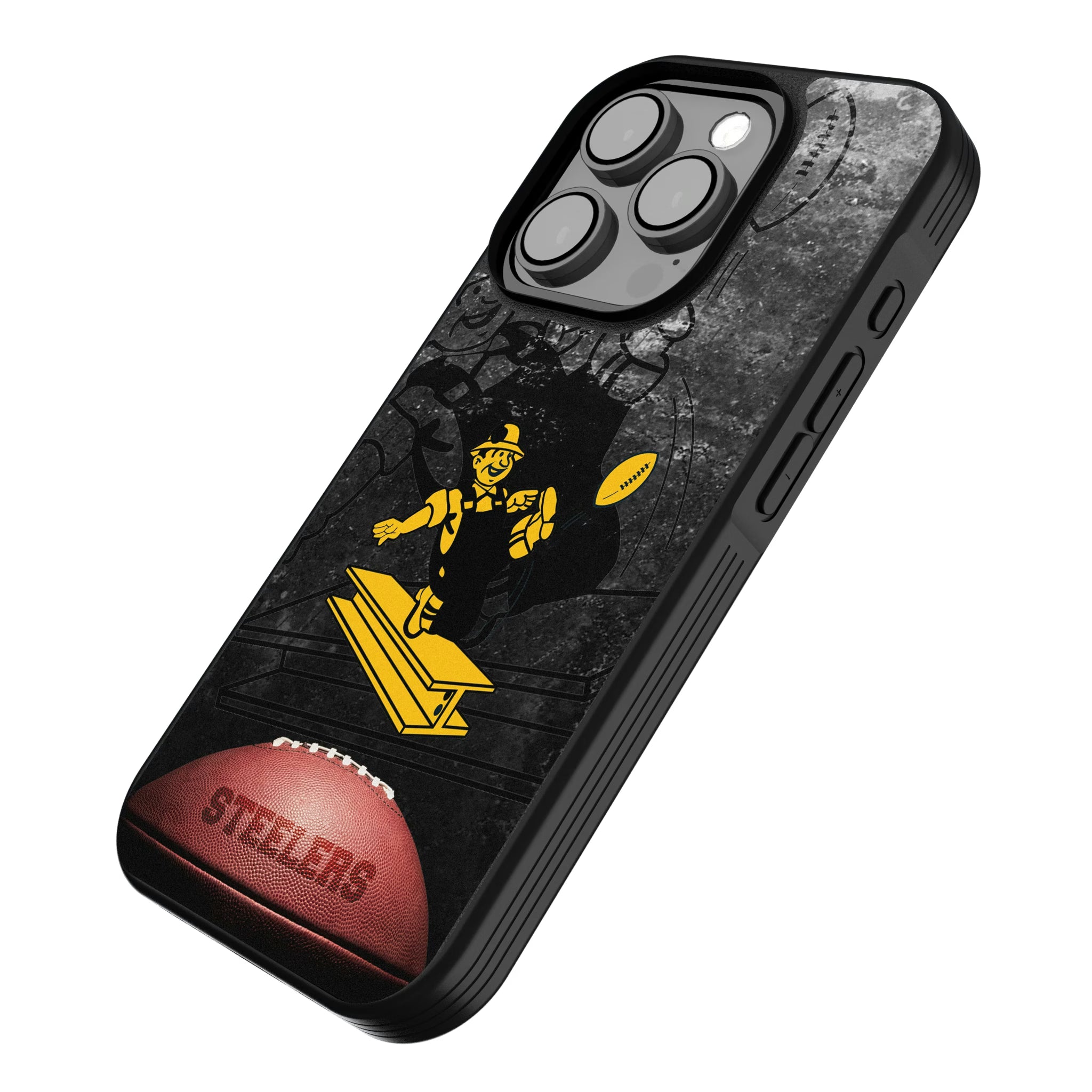 Pittsburgh Steelers 1961 Historic Collection Legendary iPhone Bump Phone Case for Apple iPhone - Isometric View